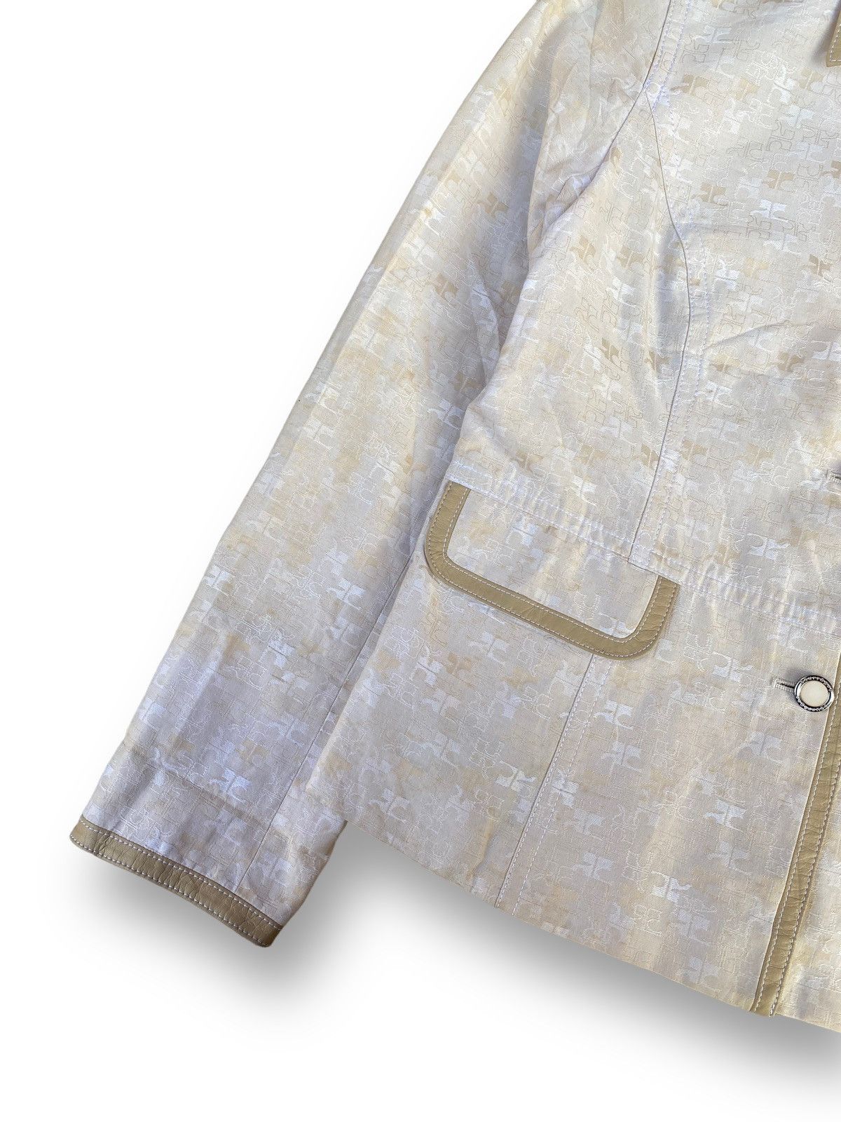 Andre Courreges × Courreges × Designer Iconic Vinyl Courreges Hologram Blazer Jacket. #B9 Size S / US 4 / IT 40 - 3 Thumbnail