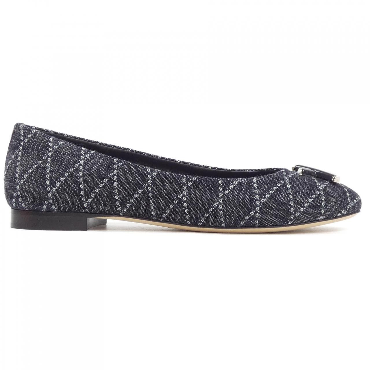 Louis Vuitton Louis Vuitton Louis Vuitton Shake Line Ballerina Denim Flat Shoes Textile Shoes DUTY FREE for USA Size ONE SIZE - 1 Thumbnail