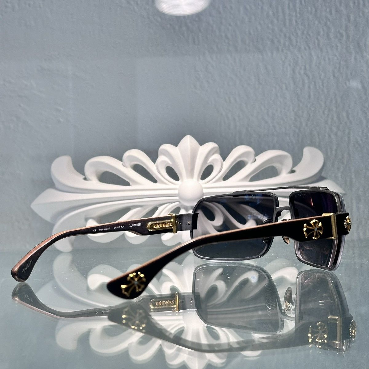 Chrome Hearts Chrome Hearts 💎 JEWEL Gummer 1/1 ‘Dark Triad’ Sunglasses Size ONE SIZE - 9 Thumbnail