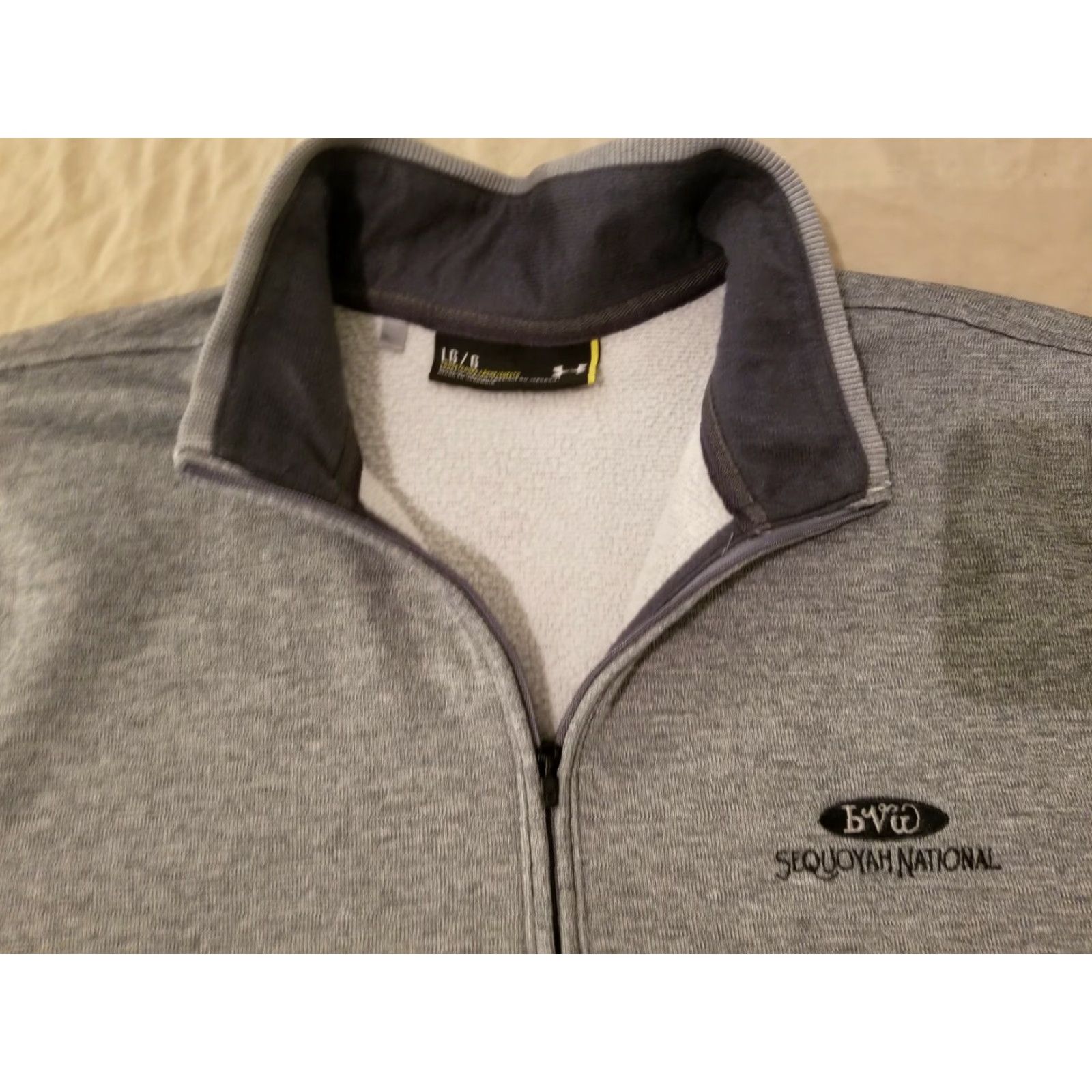 Under Armour Under Armour Mens Half Zip Sweater L Large Gray Athletic Gym Workout Golf Shirt Pullover Modern Sportwear Mens Size US L / EU 52-54 / 3 - 2 Thumbnail