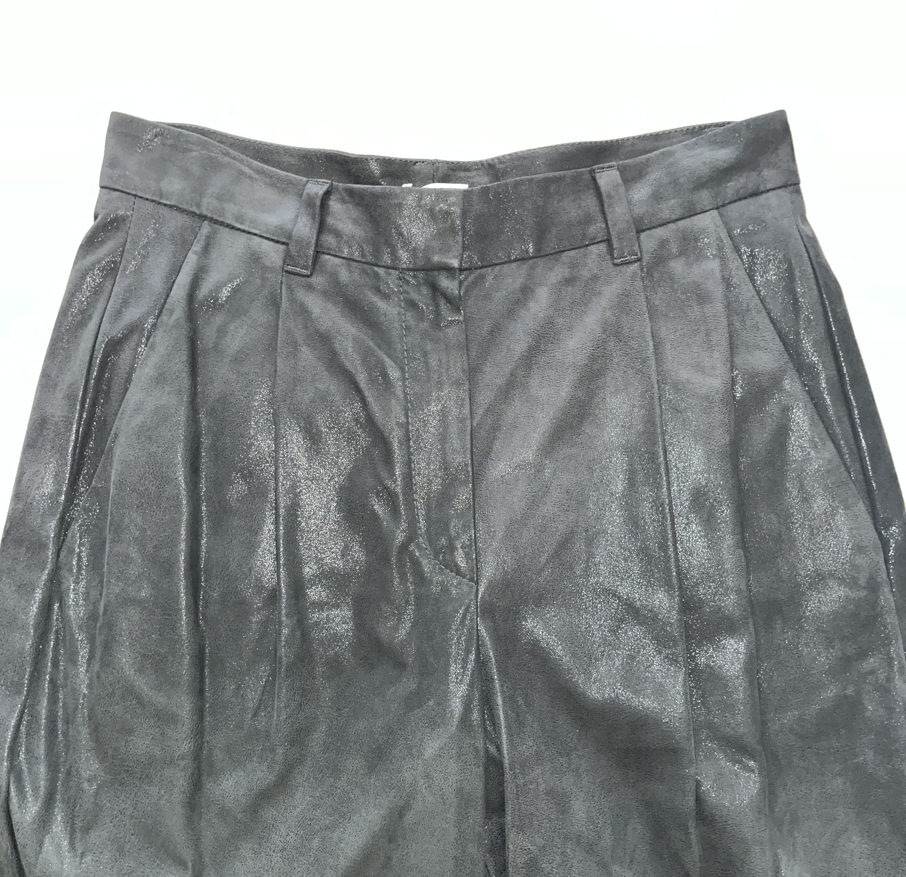 Brunello Cucinelli Leather Suede Trousers Size 28" / US 6 / IT 42 - 3 Thumbnail