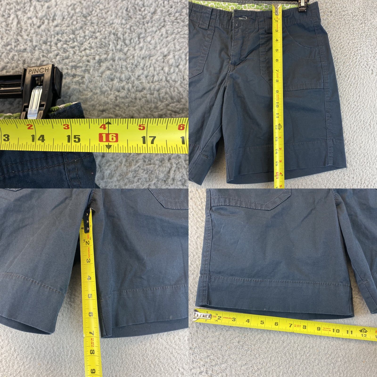 Lee Lee Women's Mid Rise Flat Front Bermuda Shorts Size 6 Navy Blue Classic Casual Size 28" / US 6 / IT 42 - 8 Thumbnail