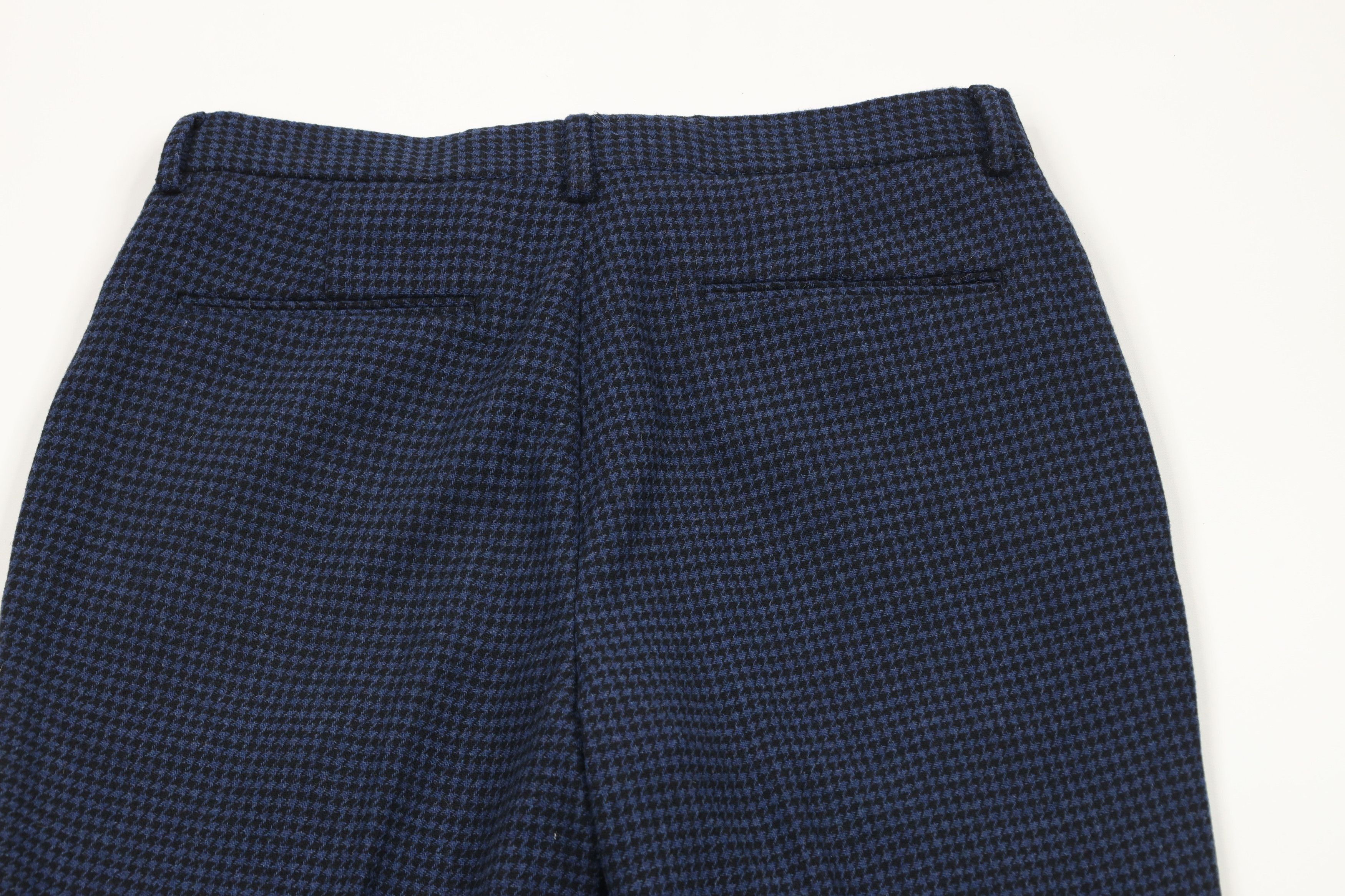 Asos × Vintage ASOS Wool Blend Houndstooth Skinny Leg Chino Pants Blue Size US 32 / EU 48 - 8 Thumbnail