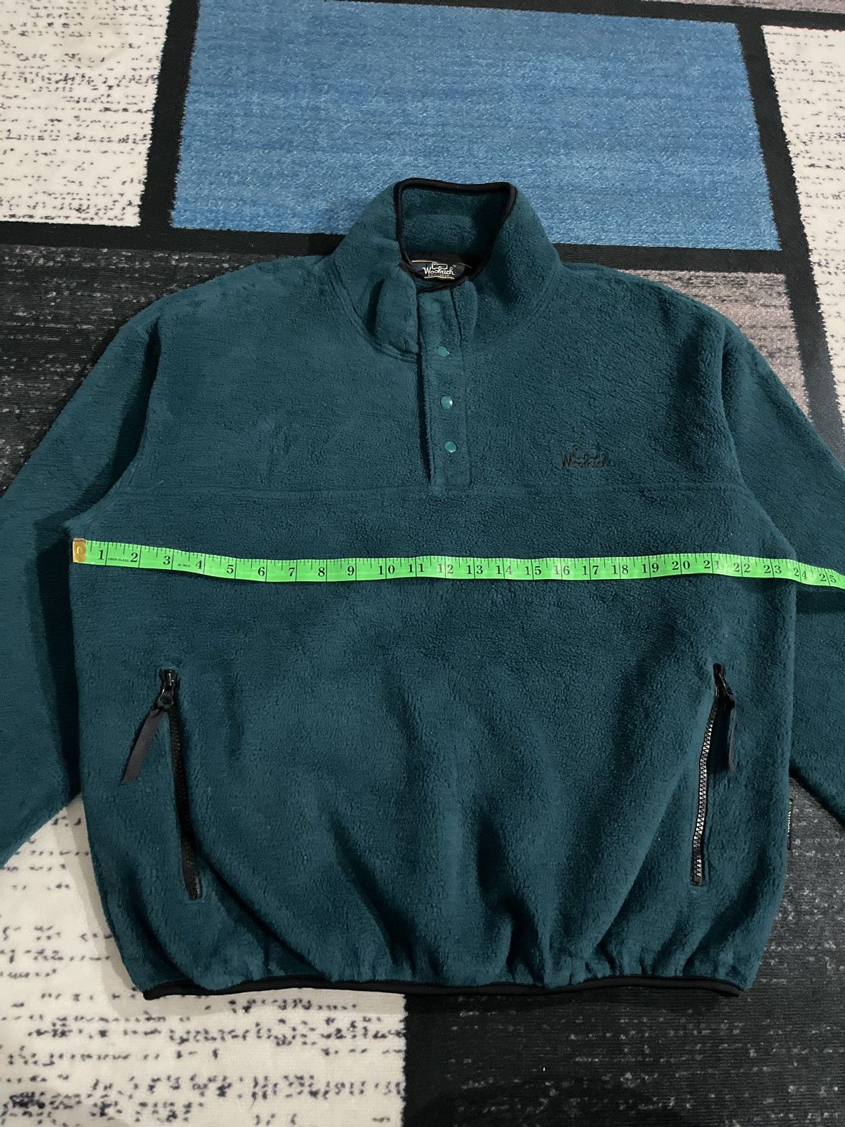 Vintage × Woolrich Woolen Mills Vintage Woolrich Half Button Fleece Jacket Size US XL / EU 56 / 4 - 14 Thumbnail