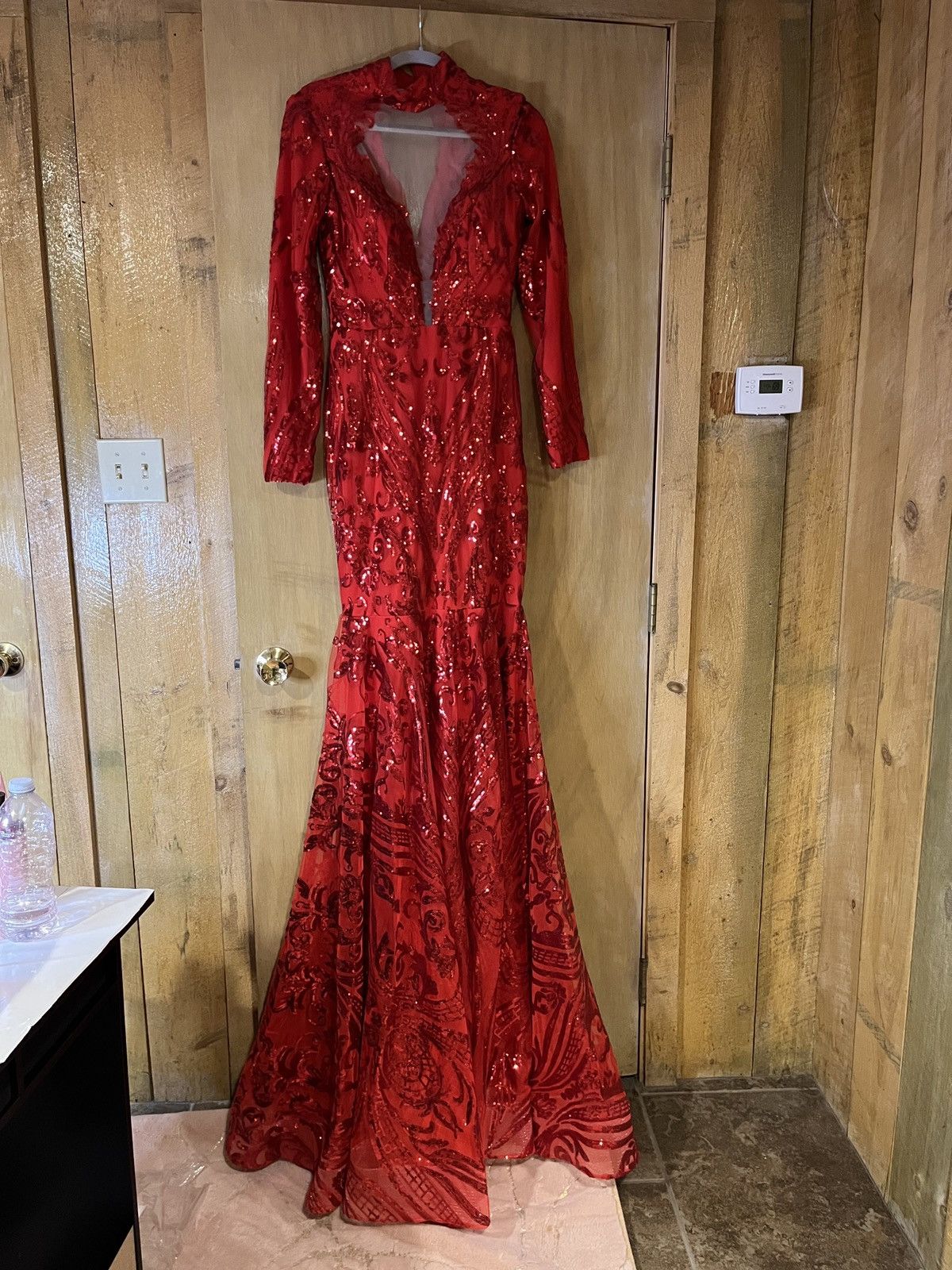 Other Custom Made Long Sleeve Formal Gown Size S / US 4 / IT 40 - 2 Thumbnail