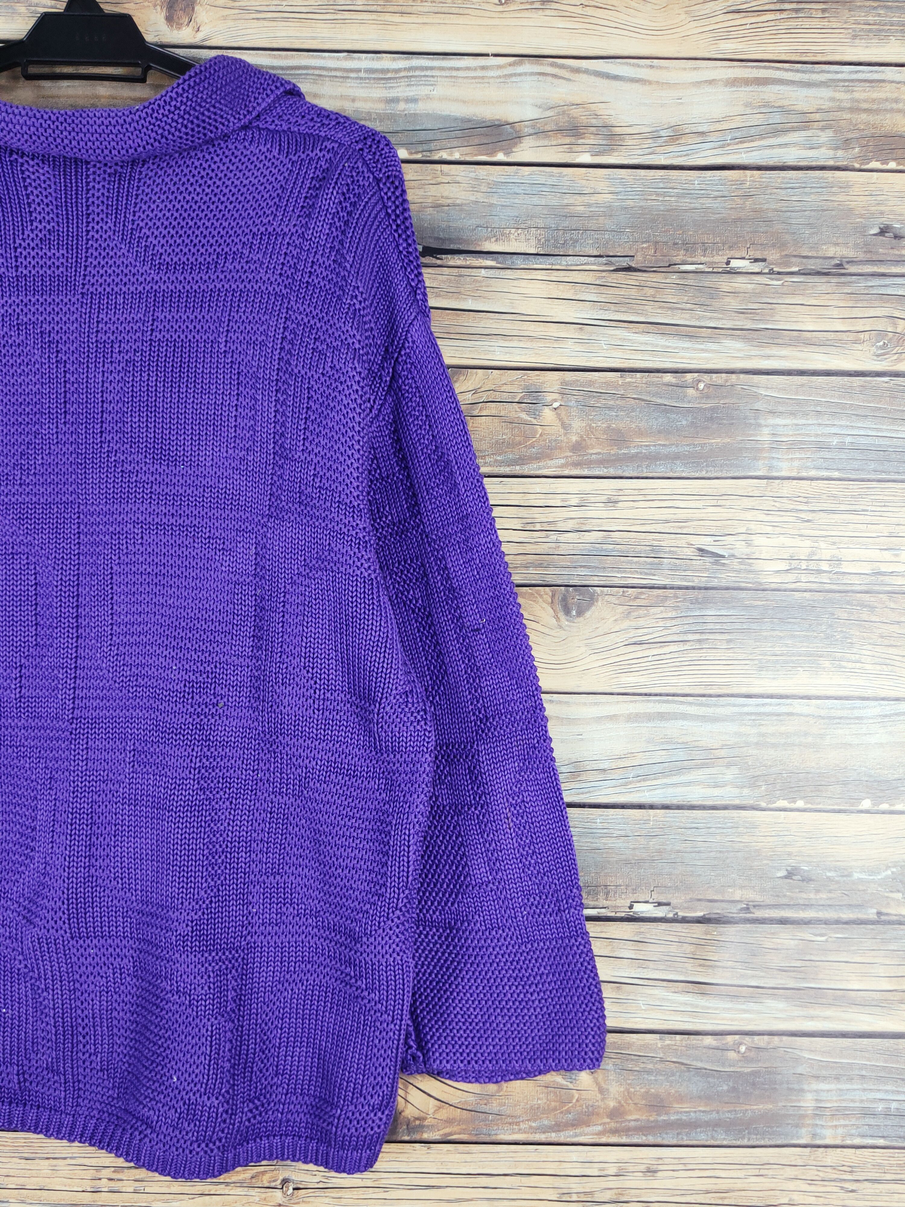 Salvatore Ferragamo Salvatore Ferragamo Purple Knitwear Cardigan #W1155 Size US L / EU 52-54 / 3 - 9 Thumbnail