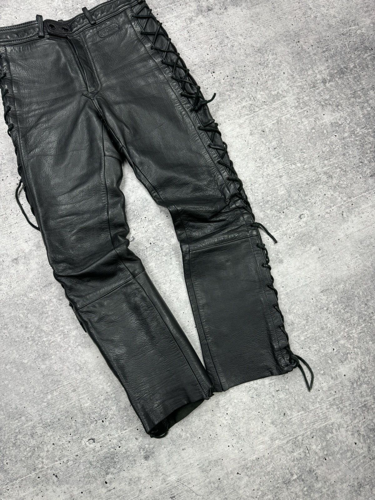 Genuine Leather Vintage 90’s Y2K Style Casual Cowboy Genuine Leather Pants Size US 30 / EU 46 - 2 Thumbnail
