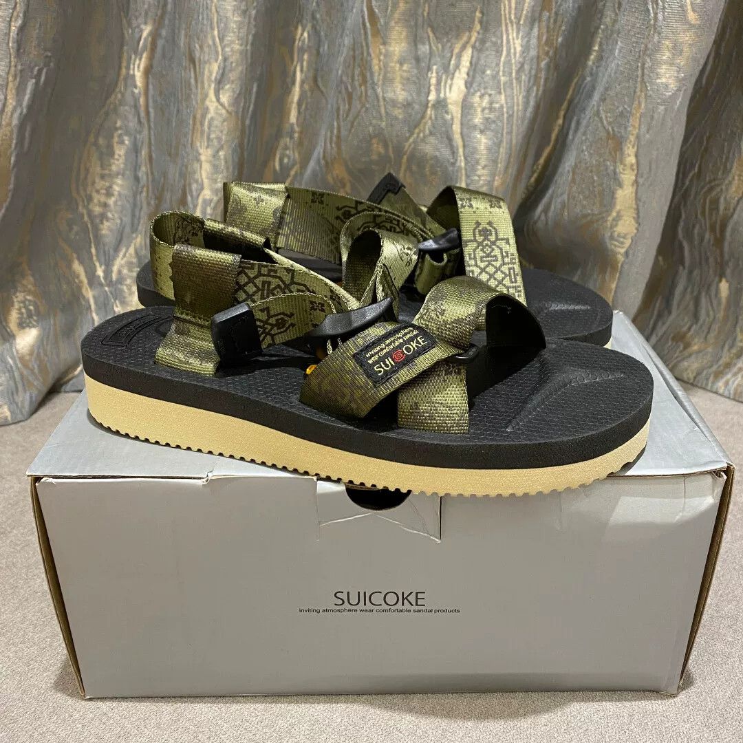 CLOT Suicoke x CLOT Dragon Pattern Green Sandals Size US 6 / EU 39 - 1 Preview