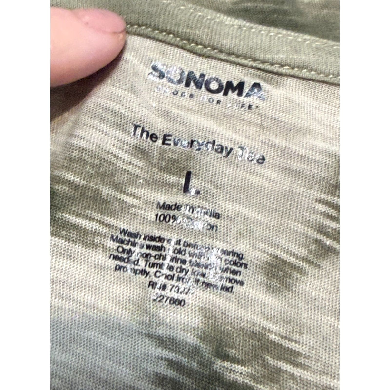 Vintage Sonoma Shirt Women's Large Green White V-neck Long Sleeve Shirt Size L / US 10 / IT 46 - 5 Thumbnail