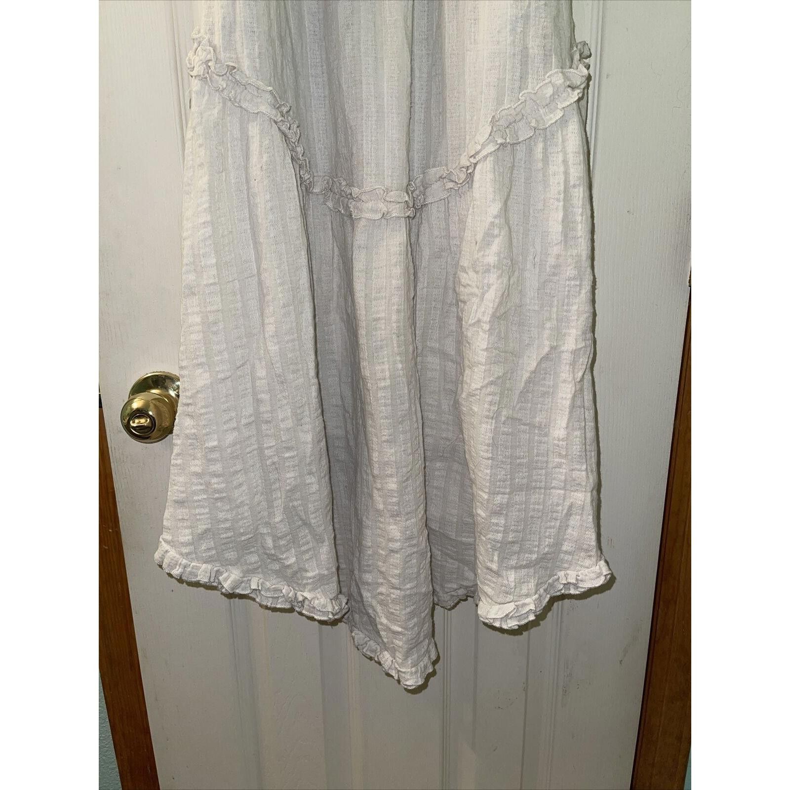 Designer Listicle Isla Lightweight Cotton Tiered Dress. Off White Size S / US 4 / IT 40 - 2 Thumbnail