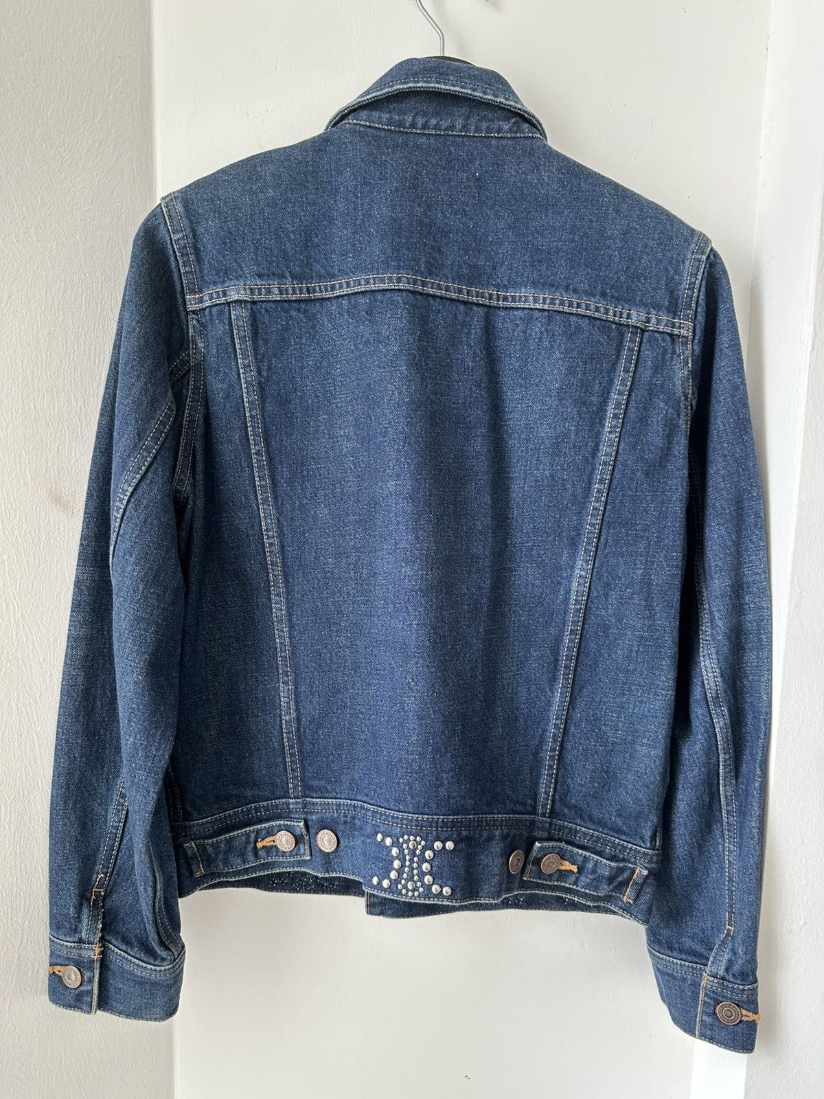 Celine Celine Studded Triomphe Denim Jacket Size US S / EU 44-46 / 1 - 2 Thumbnail