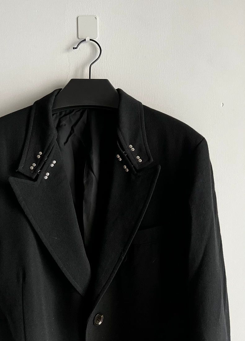 Yohji Yamamoto Yohji Yamamoto size 2 05aw zipper studded leather collar bl Size 36R - 3 Thumbnail