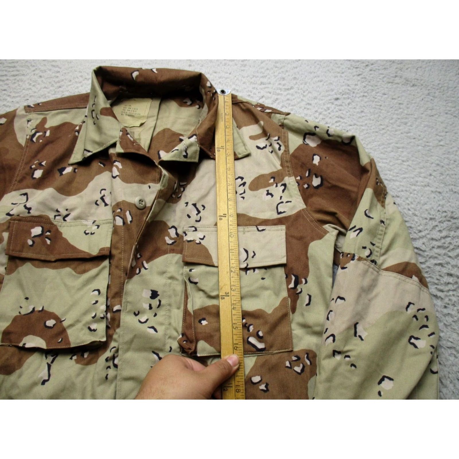 Vintage Selma Apparel Corporation Military Jacket Coat Mens ST Beige Desert Camouflage Cotton Blend Canvas Pockets Button Front Size US S / EU 44-46 / 1 - 3 Thumbnail