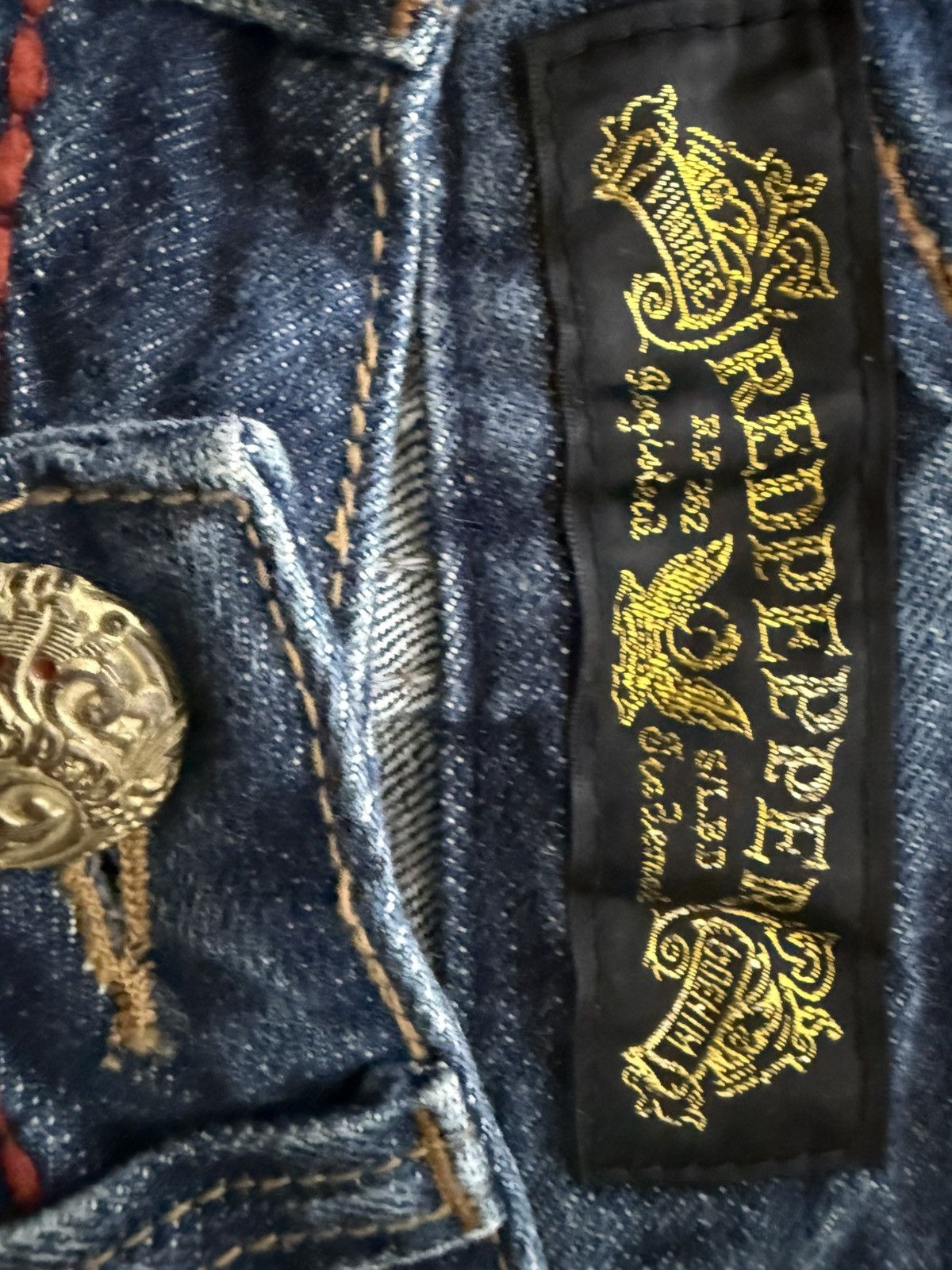 Japanese Brand Japanese Red Pepper Low Waist Embroided Bootcut Jeans Size 26" / US 2 / IT 38 - 5 Thumbnail