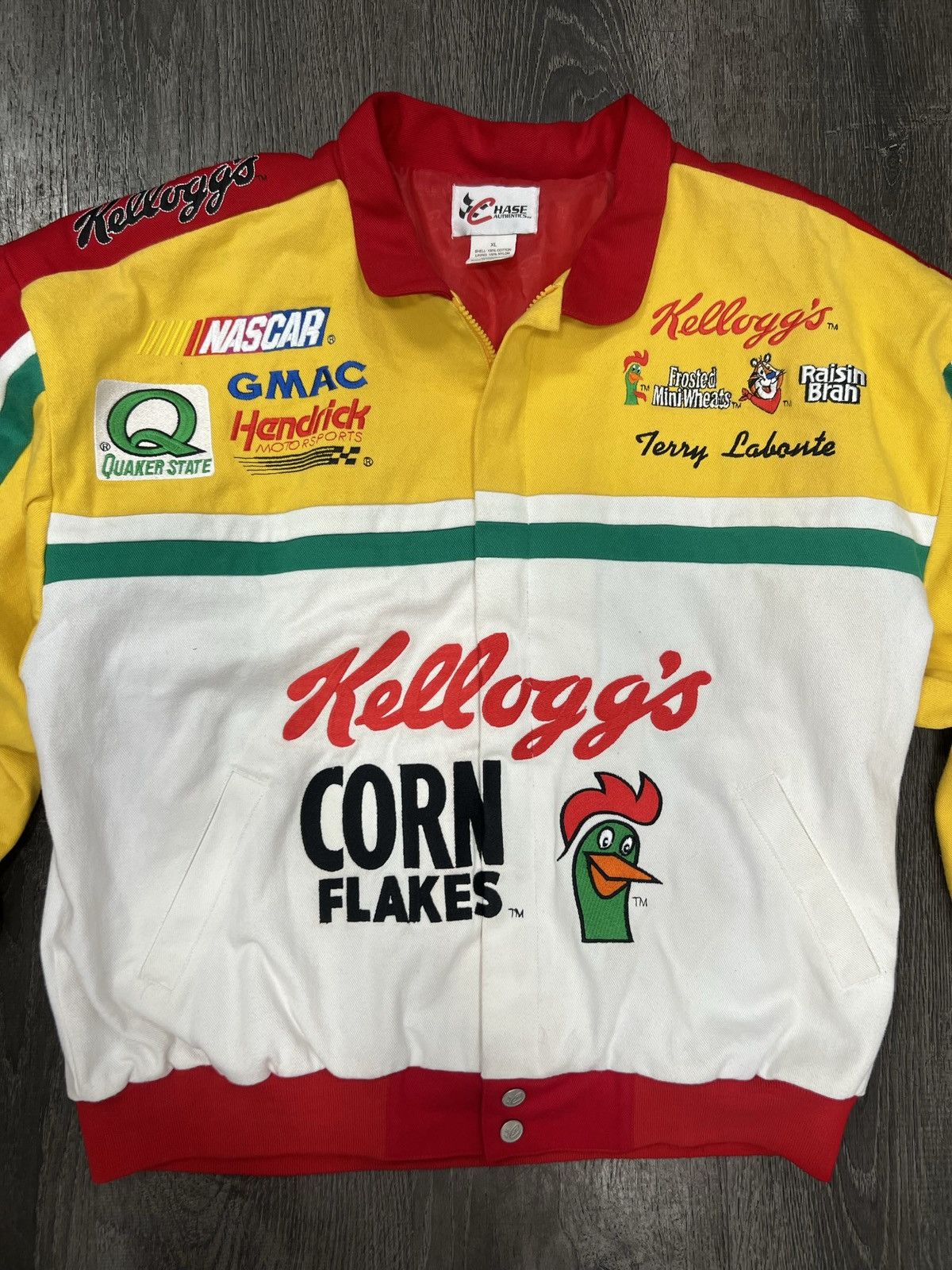 Chase Authentics Vntg Terry Labonte Kelloggs CA Nascar Zipup Racing Jacket XL Size US XL / EU 56 / 4 - 2 Thumbnail