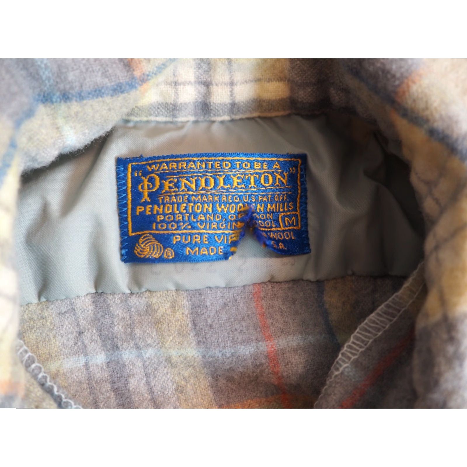 Pendleton VTG Pendleton Wool Shirt Mens S 1960s 60s Yellow Gray Loop Flap Pocket Button-Front Wool Rockabilly USA Board Shirt Size US S / EU 44-46 / 1 - 6 Thumbnail