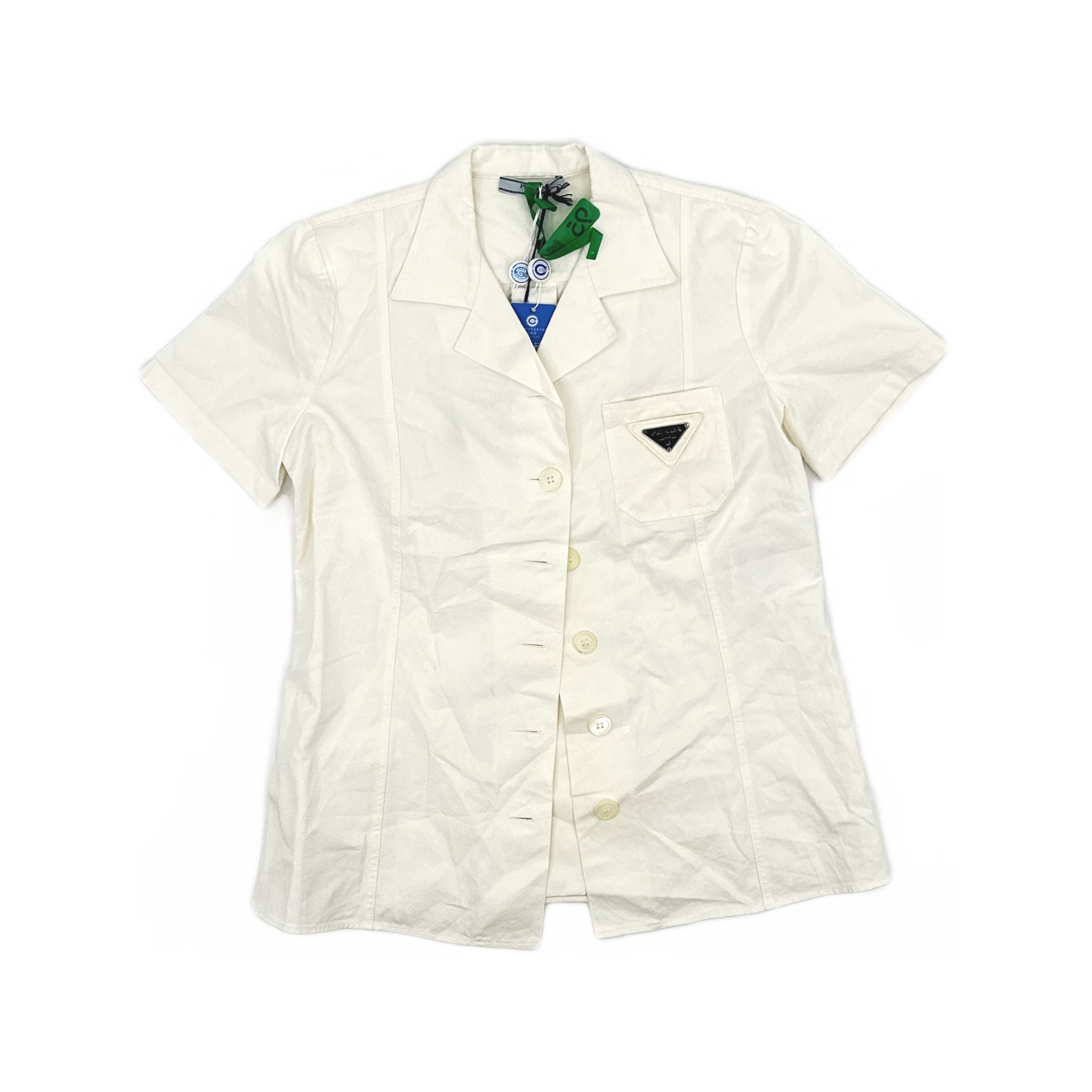 Prada Prada Logo Patch Button Up Shirt Size 42 Size M / US 6-8 / IT 42-44 - 1 Thumbnail