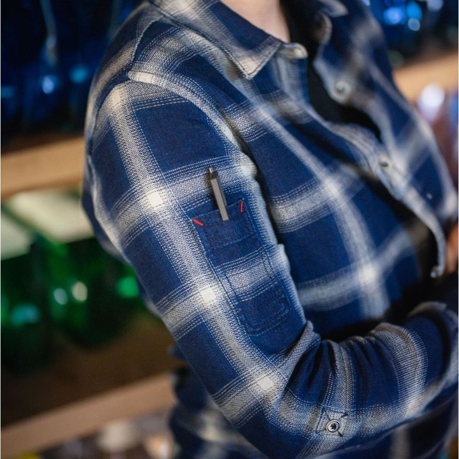 Other Dovetail Workwear Given Workwear Blue Plaid Button Down Size L / US 10 / IT 46 - 7 Thumbnail