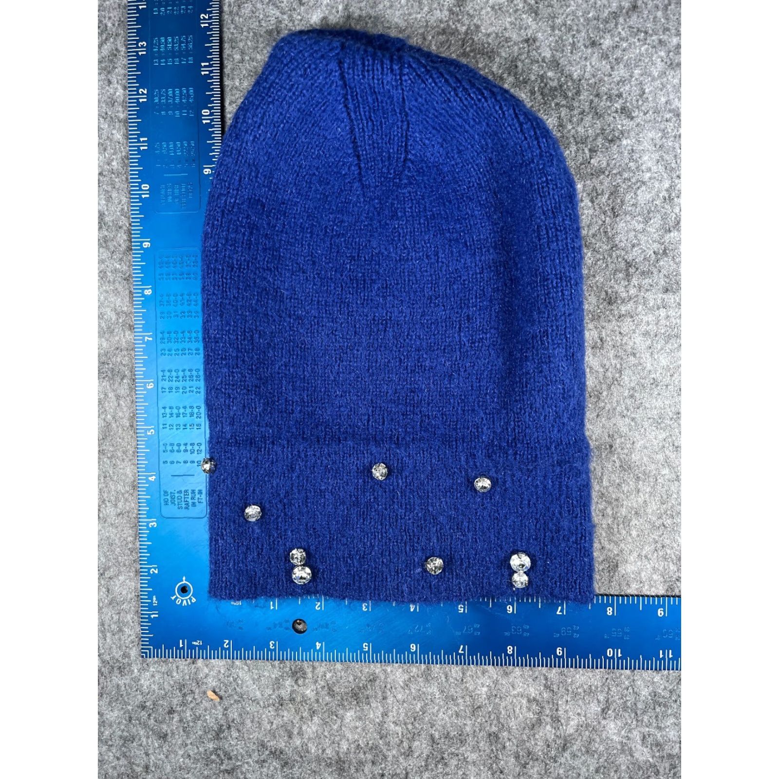 Vintage A New Day Beanie Women One Size Blue Knit Jewel Embellished Rhinestone Studded NEW Size ONE SIZE - 5 Thumbnail