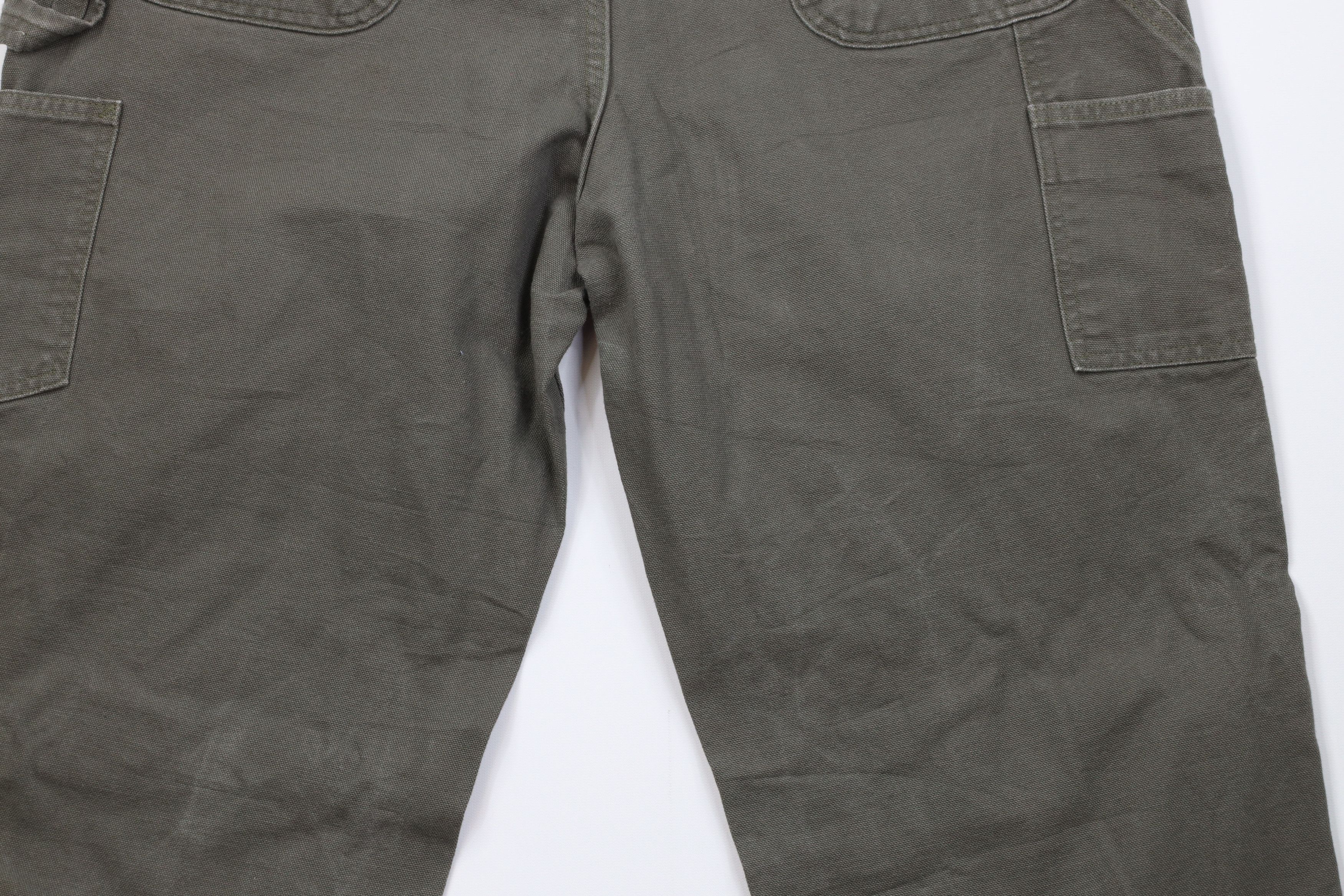 Carhartt Vintage Y2K Carhartt Wide Leg Dungaree Pants Moss Green Size US 38 / EU 54 - 11 Thumbnail
