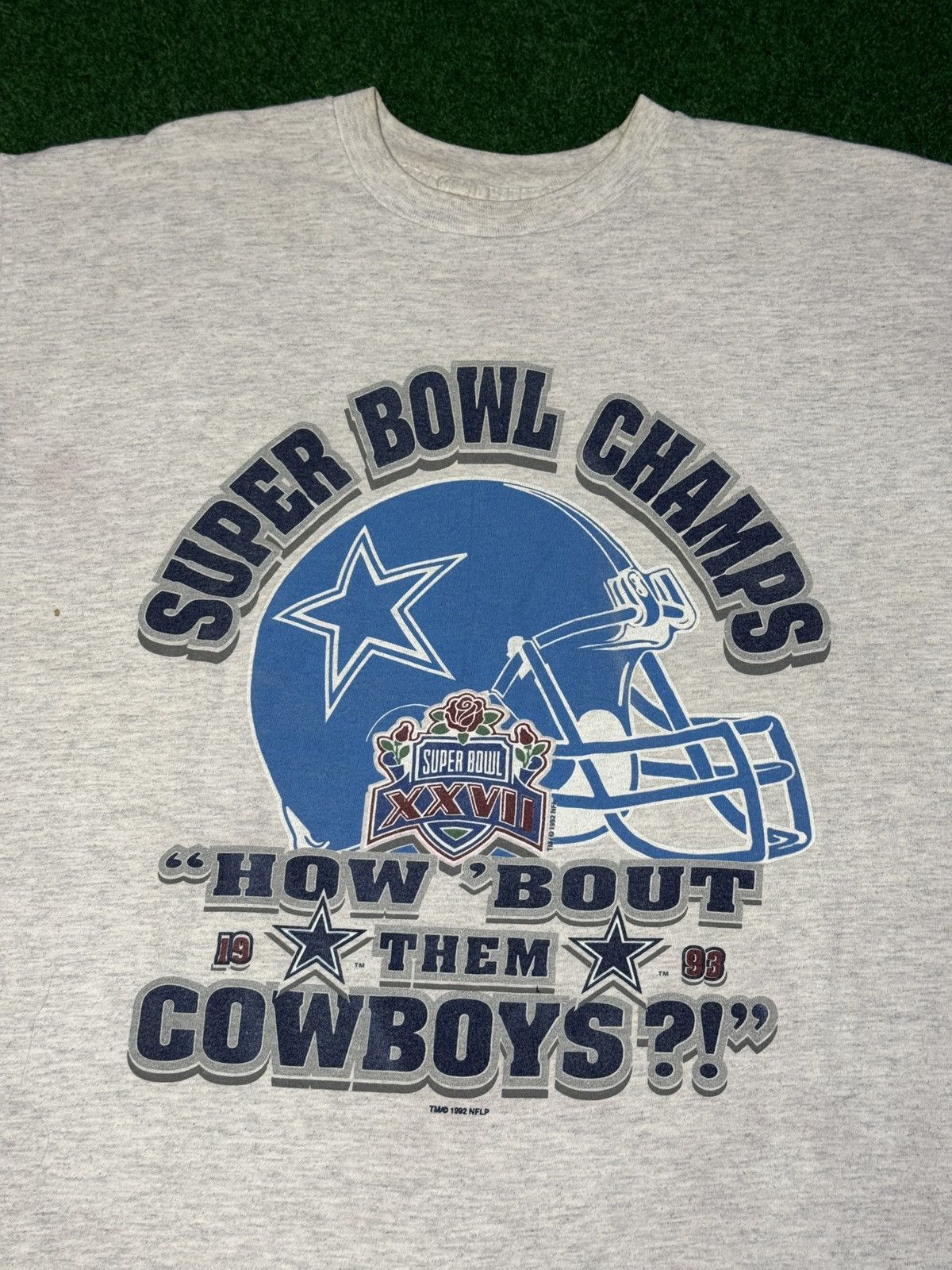 Salem Sportswear Vintage 90s How Bout Them Dallas Cowboys Superbowl T Shirt Size US XL / EU 56 / 4 - 2 Thumbnail