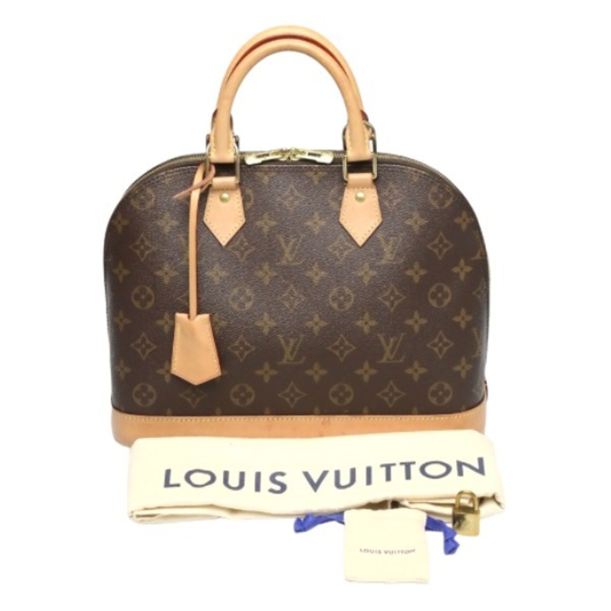 image of Louis Vuitton Monogram Alma M53151 Louis Vuitton Brown Handbag With Crochette Lv, Women's