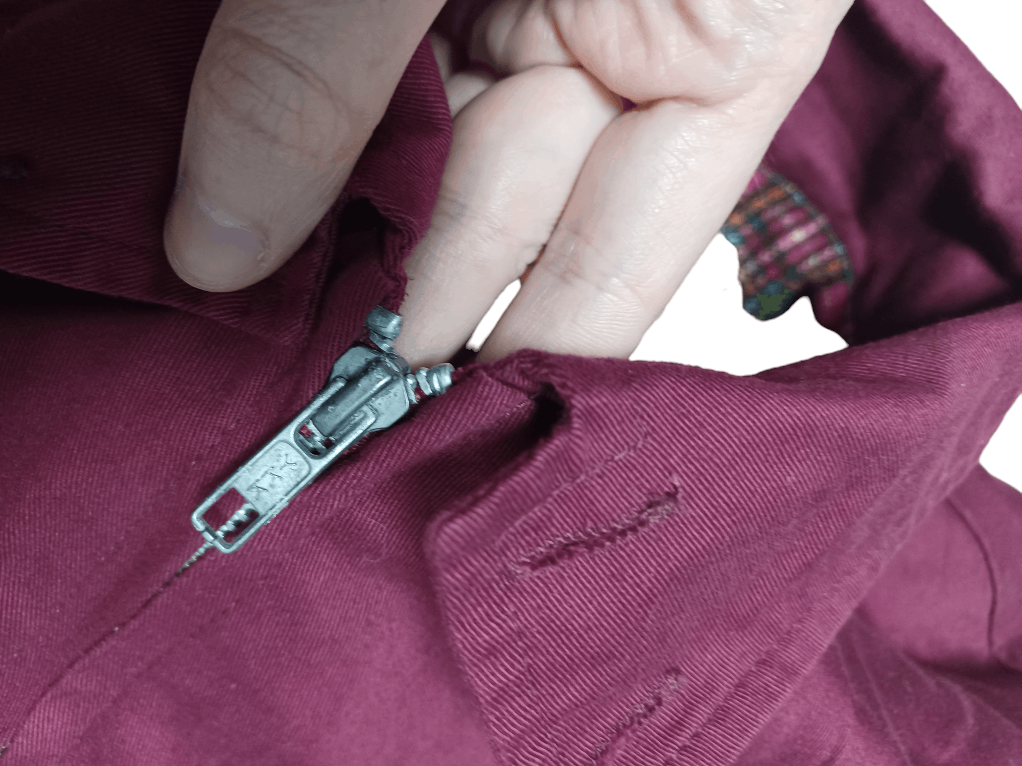 Other FANTASTIC VINTAGE BORDEAUX COTTON JACKET 90S OR 80S Size US XL / EU 56 / 4 - 3 Thumbnail