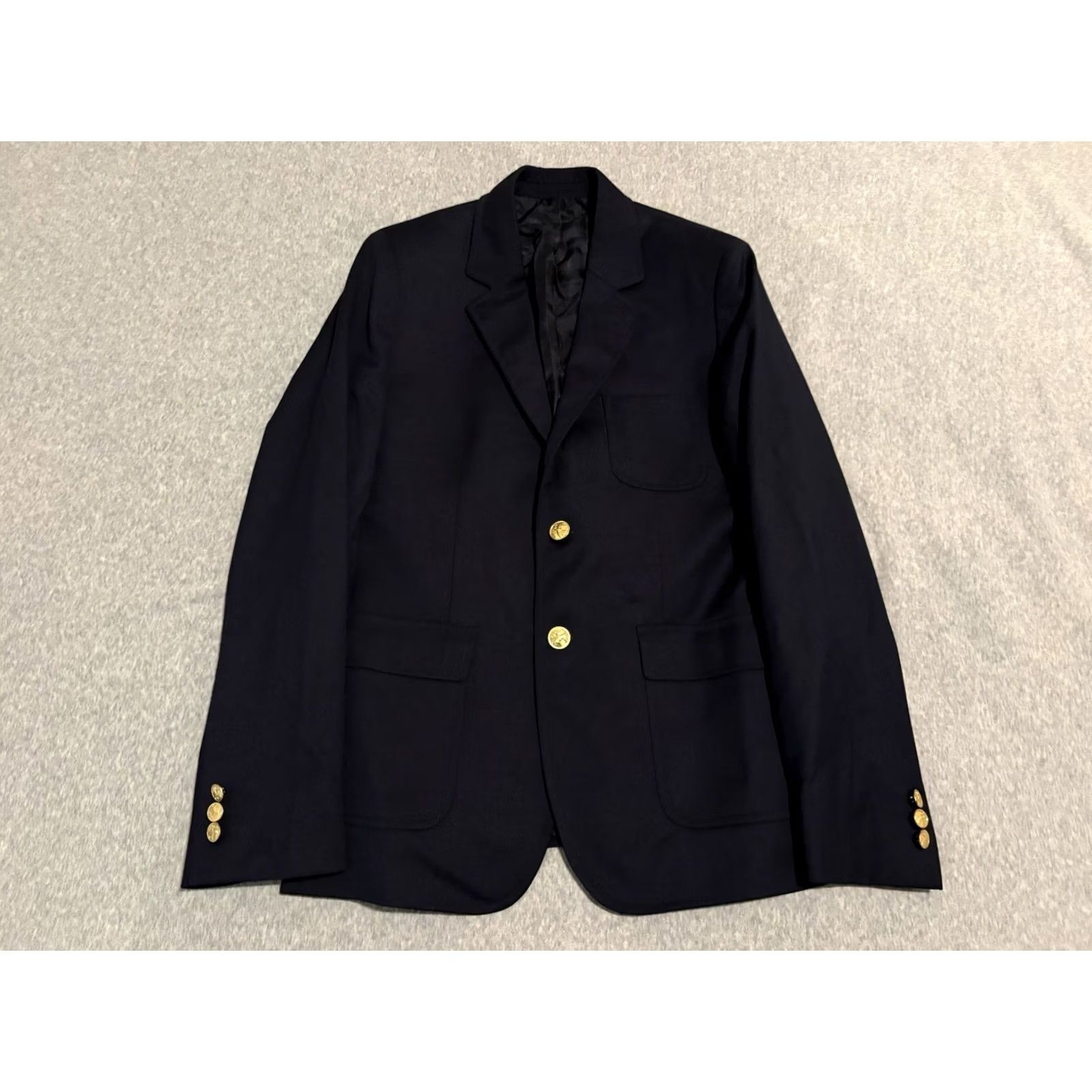Brooks Brothers Brooks Brothers Blazer Wool/Elastane Navy Blue 16 Womens Single Breasted Buttoned Blazer Jacket Gold Button Size XXL / US 16-18 / IT 52-54 - 2 Thumbnail
