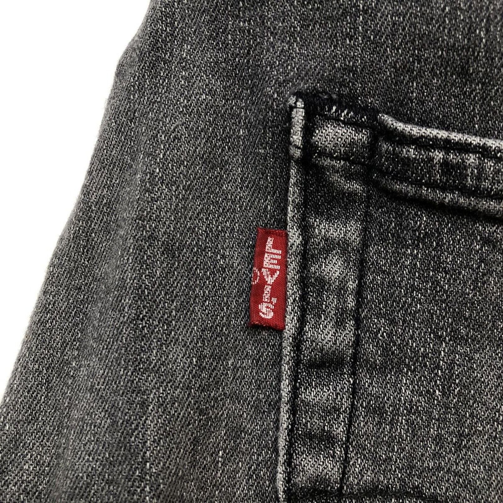 Levi's × Vintage Levi's 514 Jeans 30x27 Black Slim Straight Fit Stretch Denim Size US 30 / EU 46 - 2 Thumbnail
