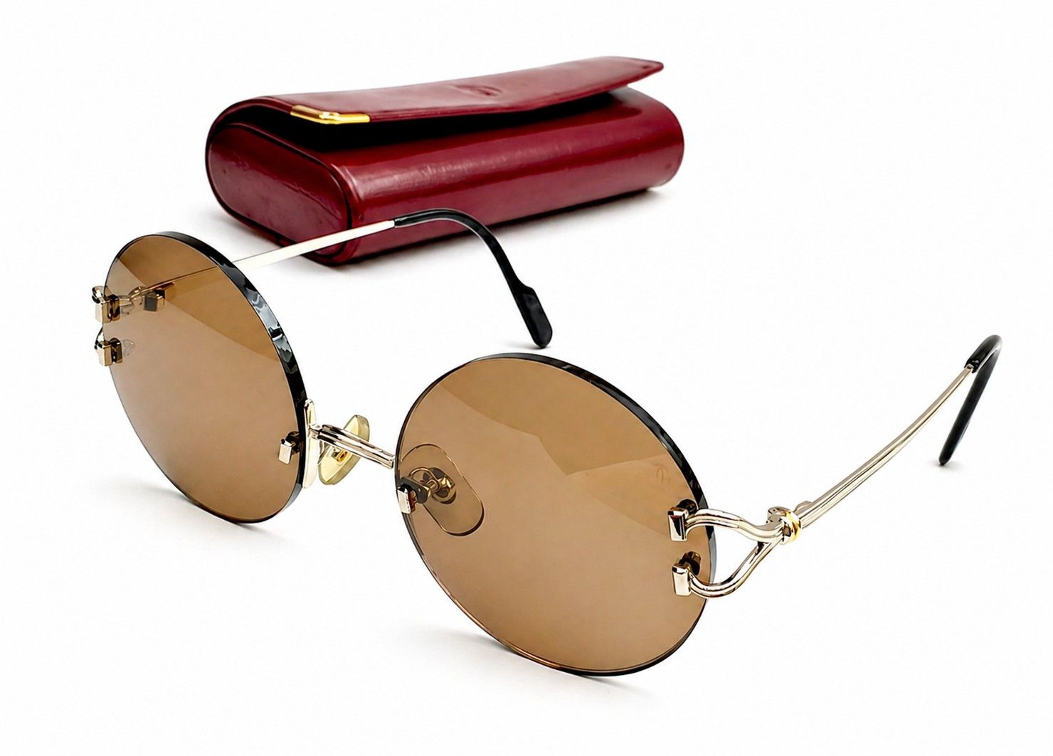 Cartier Vintage Cartier C-Decor Gold Sunglasses Size ONE SIZE - 2 Thumbnail