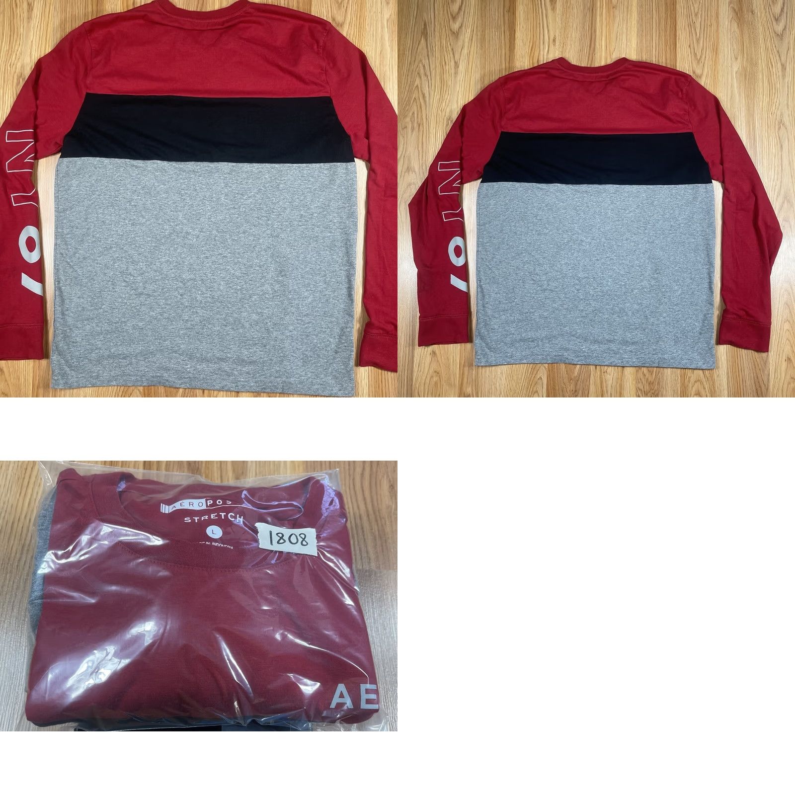 Aeropostale Aeropostale Shirt Mens Large L Long Sleeve Crew Neck Stretch Multicolor T Size US L / EU 52-54 / 3 - 9 Thumbnail