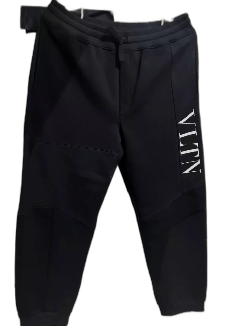 Valentino Valentino Black Irregular Stitch Sweatpants M Size US 34 / EU 50 - 1 Thumbnail