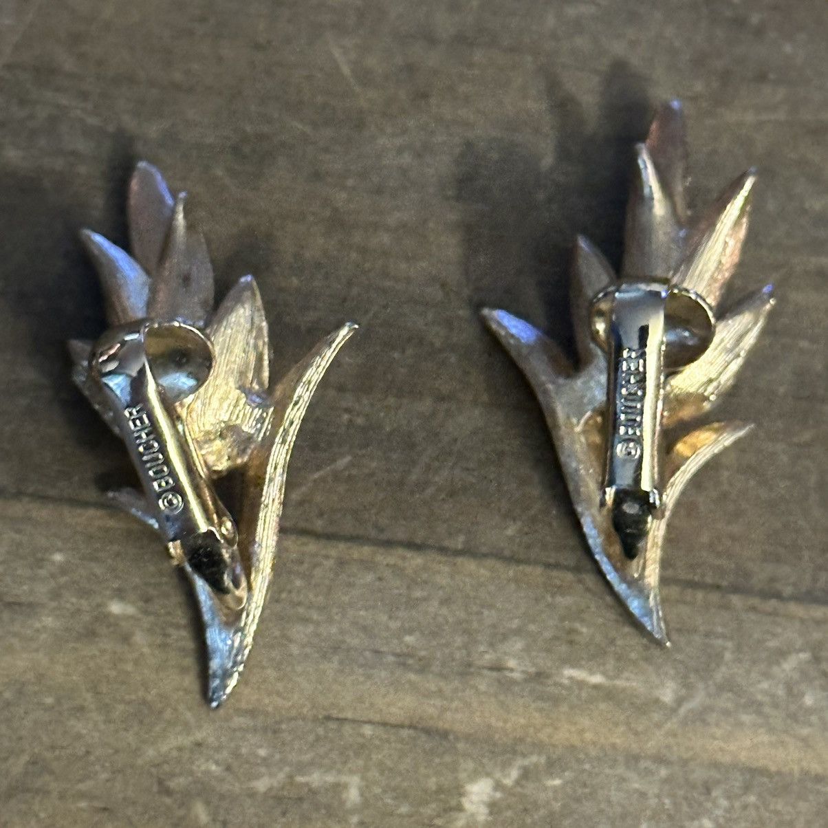Vintage Vintage Boucher rhinestone corn cob stalk clip on earrings Size ONE SIZE - 4 Thumbnail
