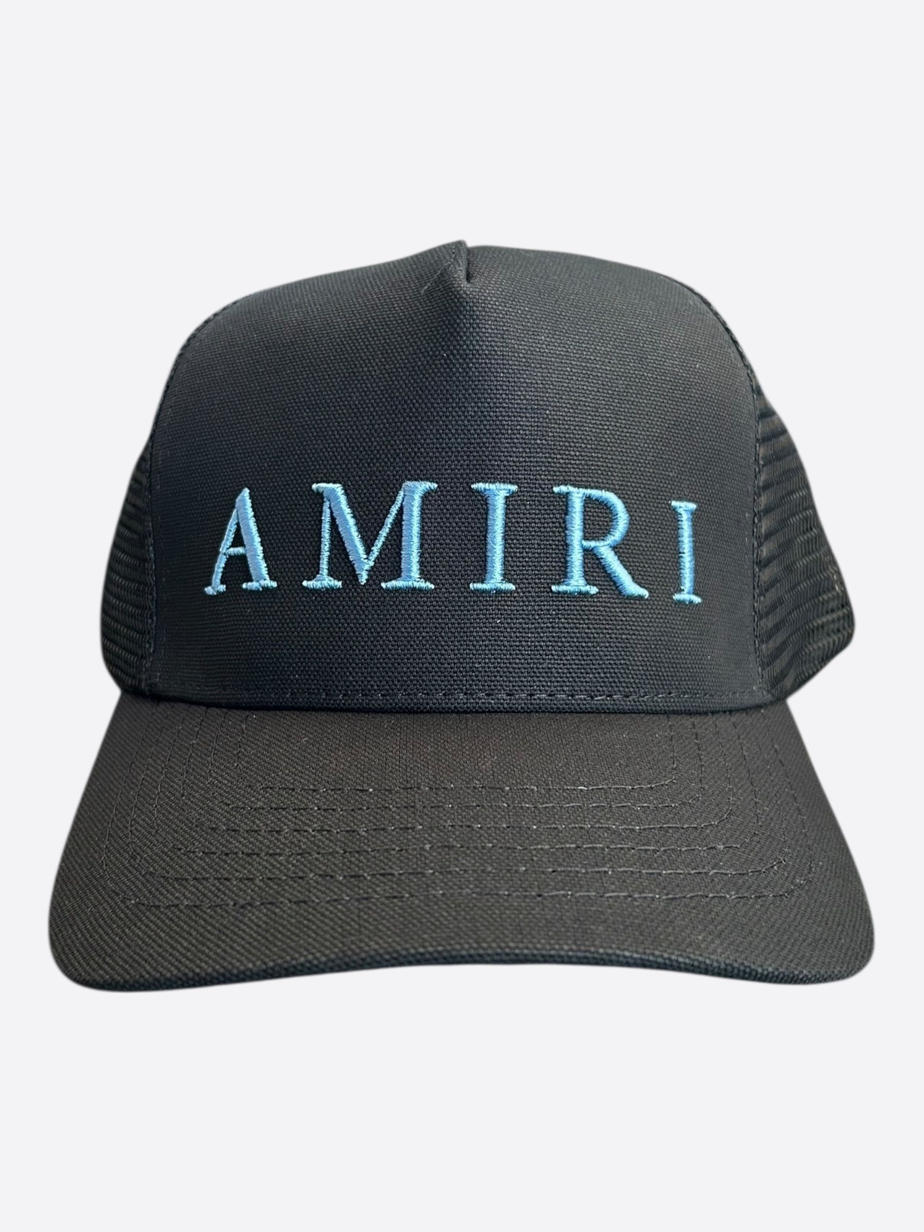Amiri Amiri Black & Blue Logo Trucker Hat Size ONE SIZE - 1 Thumbnail