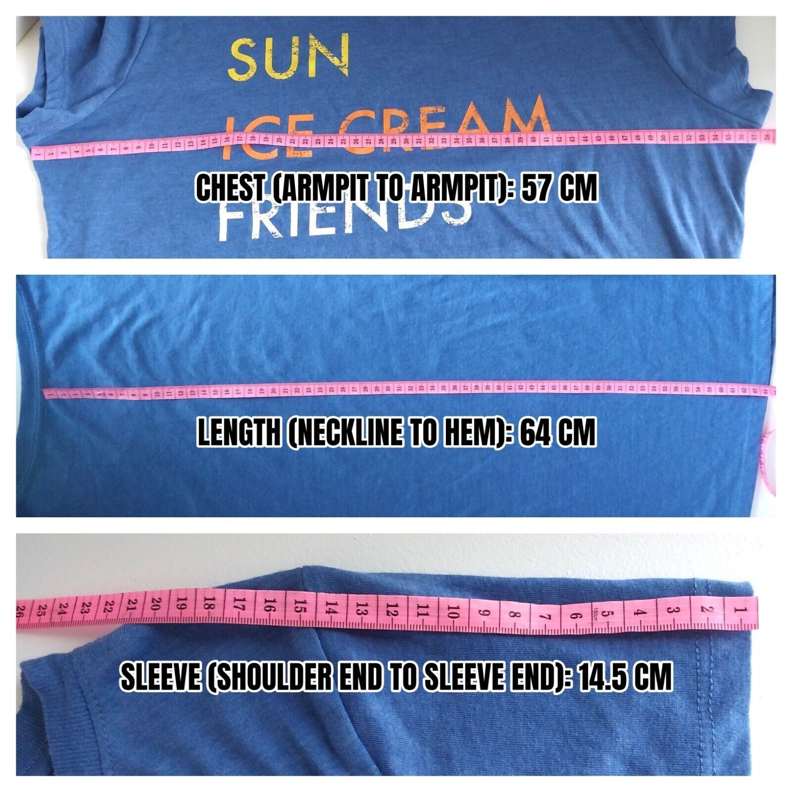 Other Celebrate Womens XL Blue Graphic Tee Casual Soft Relaxed Fit Size XL / US 12-14 / IT 48-50 - 4 Thumbnail