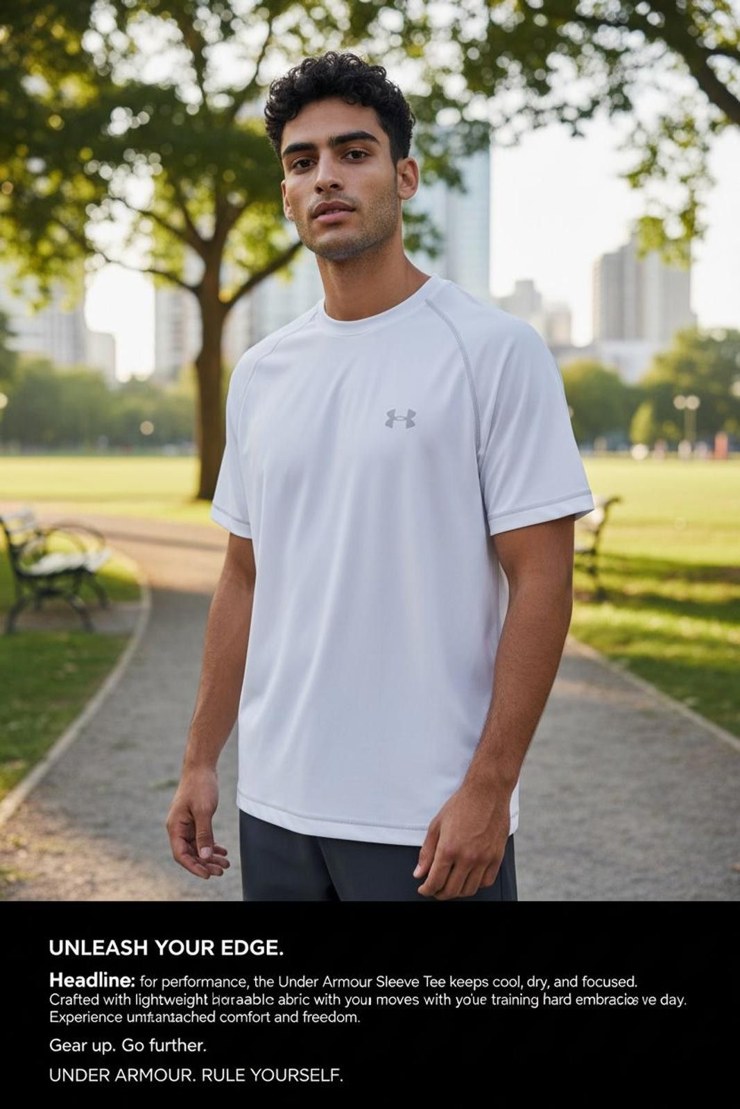 Under Armour Under Armour Men's White Short Sleeve Activewear T-Shirt Size US M / EU 48-50 / 2 - 2 Thumbnail