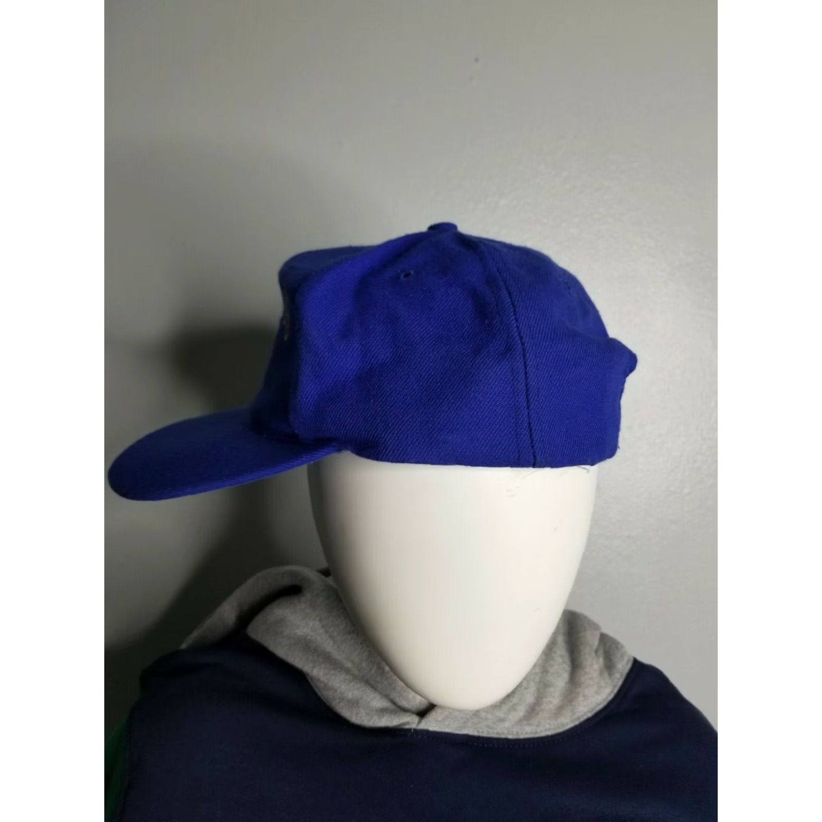Vintage Vintage 49 ADOS Embroidered Dad Cap Trucker Hat Wool Blend Blue Adjustable Snapback 1980s Size ONE SIZE - 2 Thumbnail