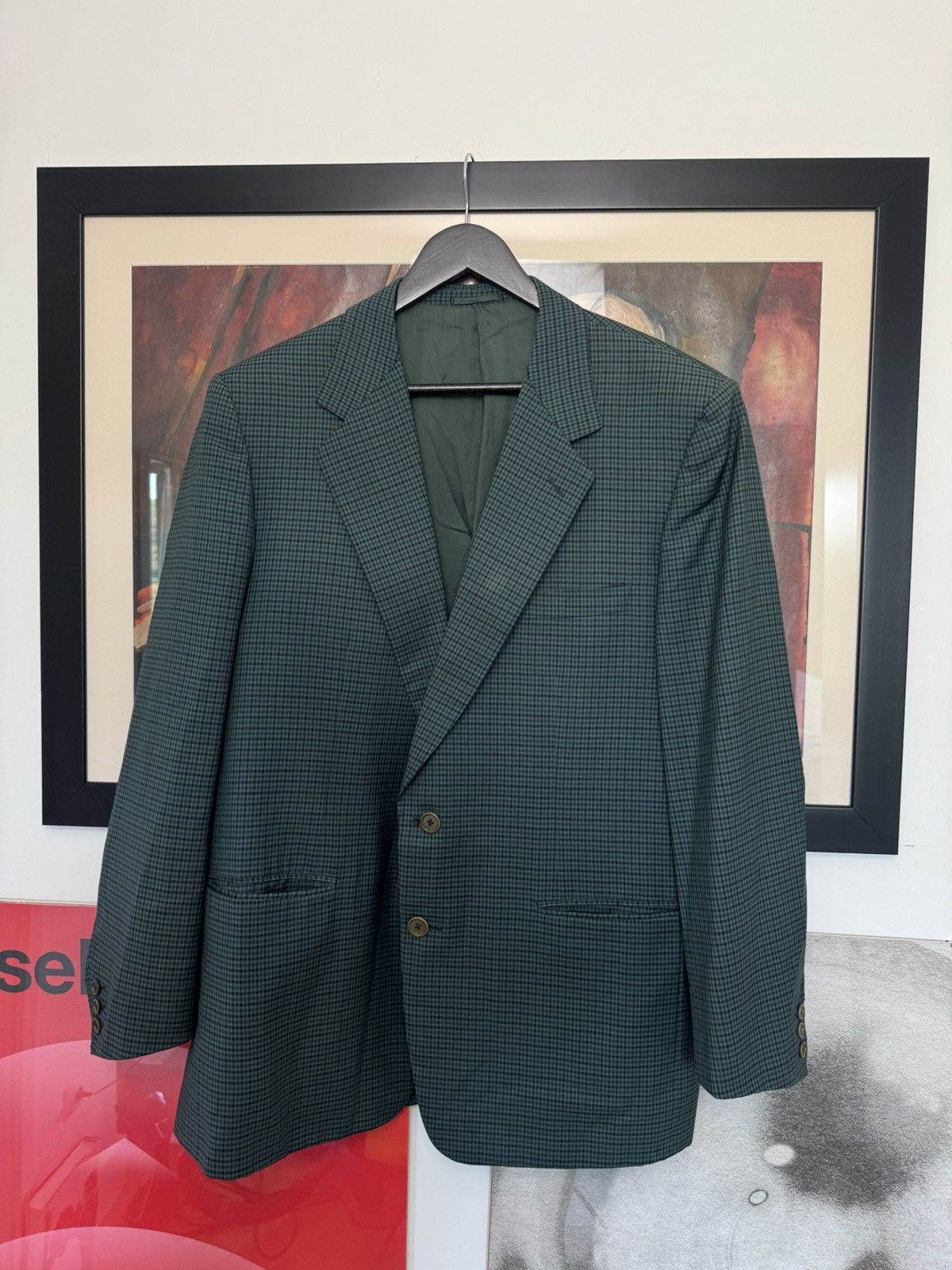 Burberry Burberry Wool Checkered Blazer Casual Vintage 90s Designer Size 52S - 1 Thumbnail