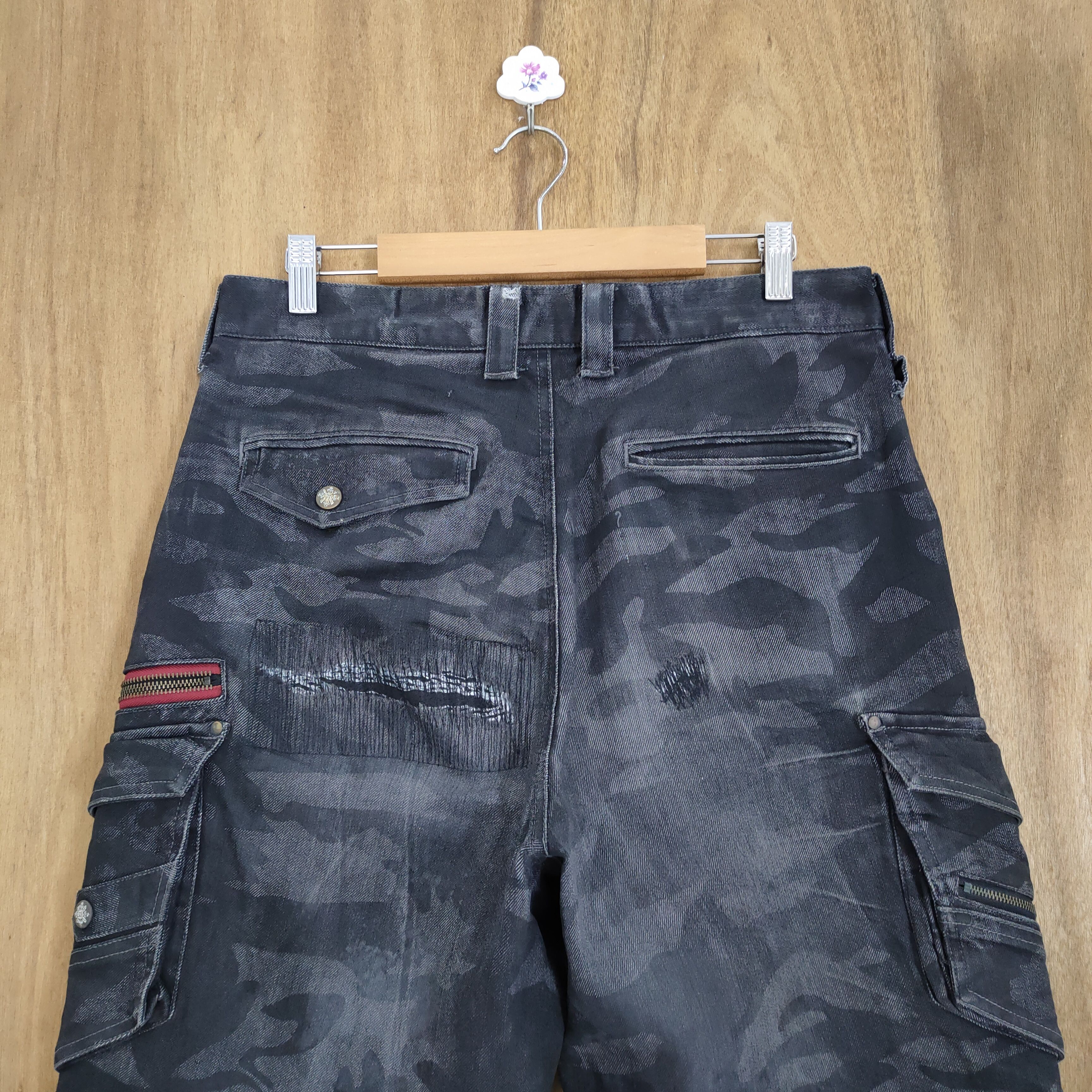 Japanese Brand × Vintage VINTAGE JAWIN BLACK CAMO CARGO PANTS Size US 33 - 8 Thumbnail