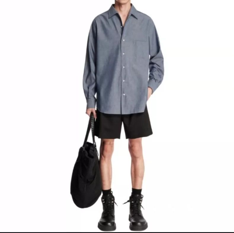 Loro Piana LORO PIANA Blue long-sleeved shirt Size US M / EU 48-50 / 2 - 1 Thumbnail