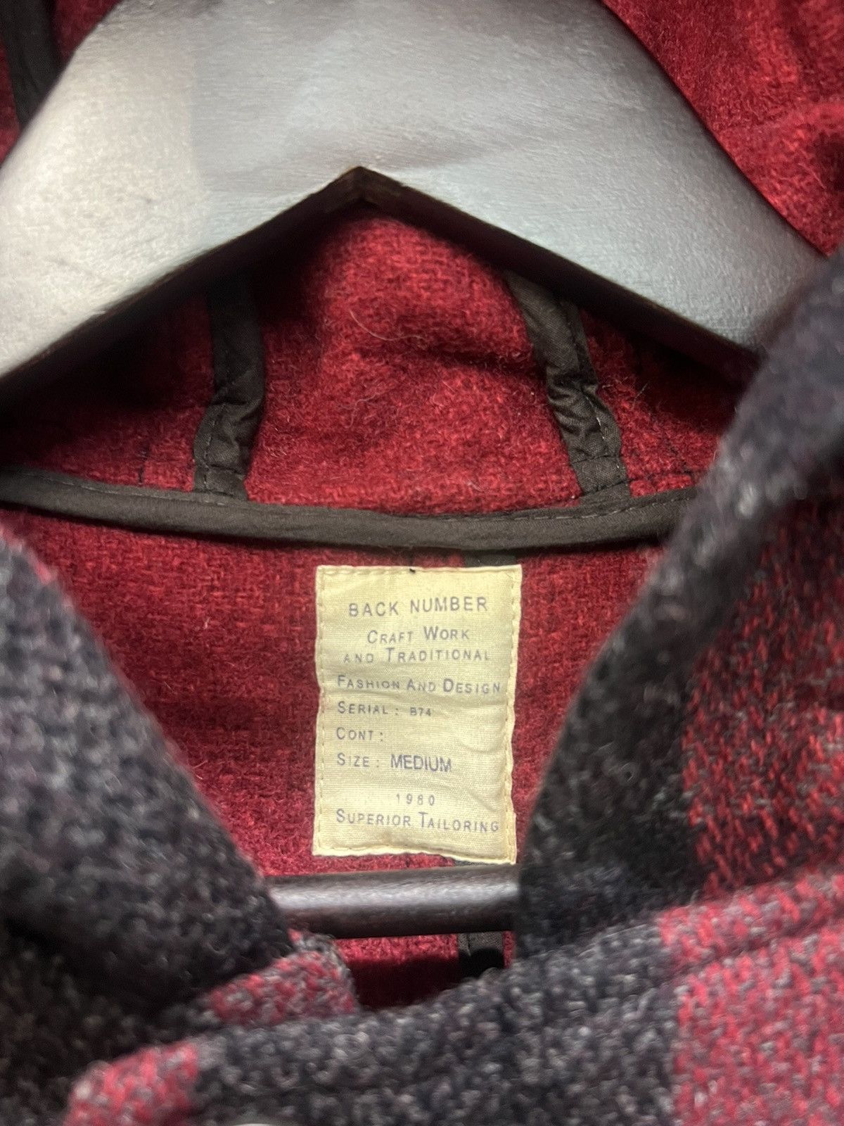 Japanese Brand Back Number Wool Plaid Jacket Size M / US 6-8 / IT 42-44 - 6 Thumbnail