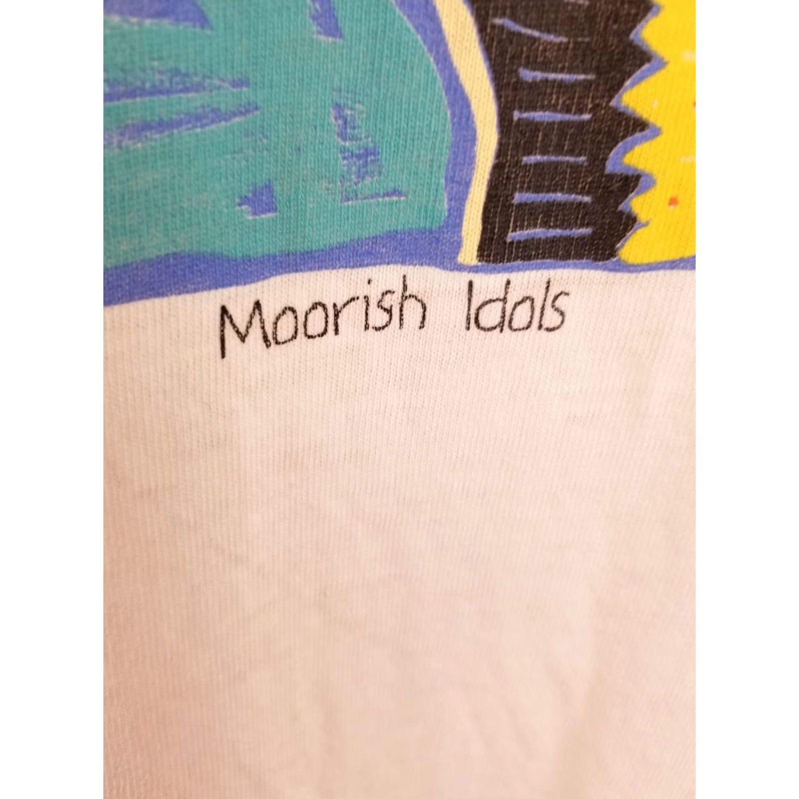 Fruit Of The Loom VINTAGE 90' MOORISH IDOLS FISH WHITE SINGLE STITCH COTTON T-SHIRT SZ XLARGE Size US XL / EU 56 / 4 - 3 Thumbnail