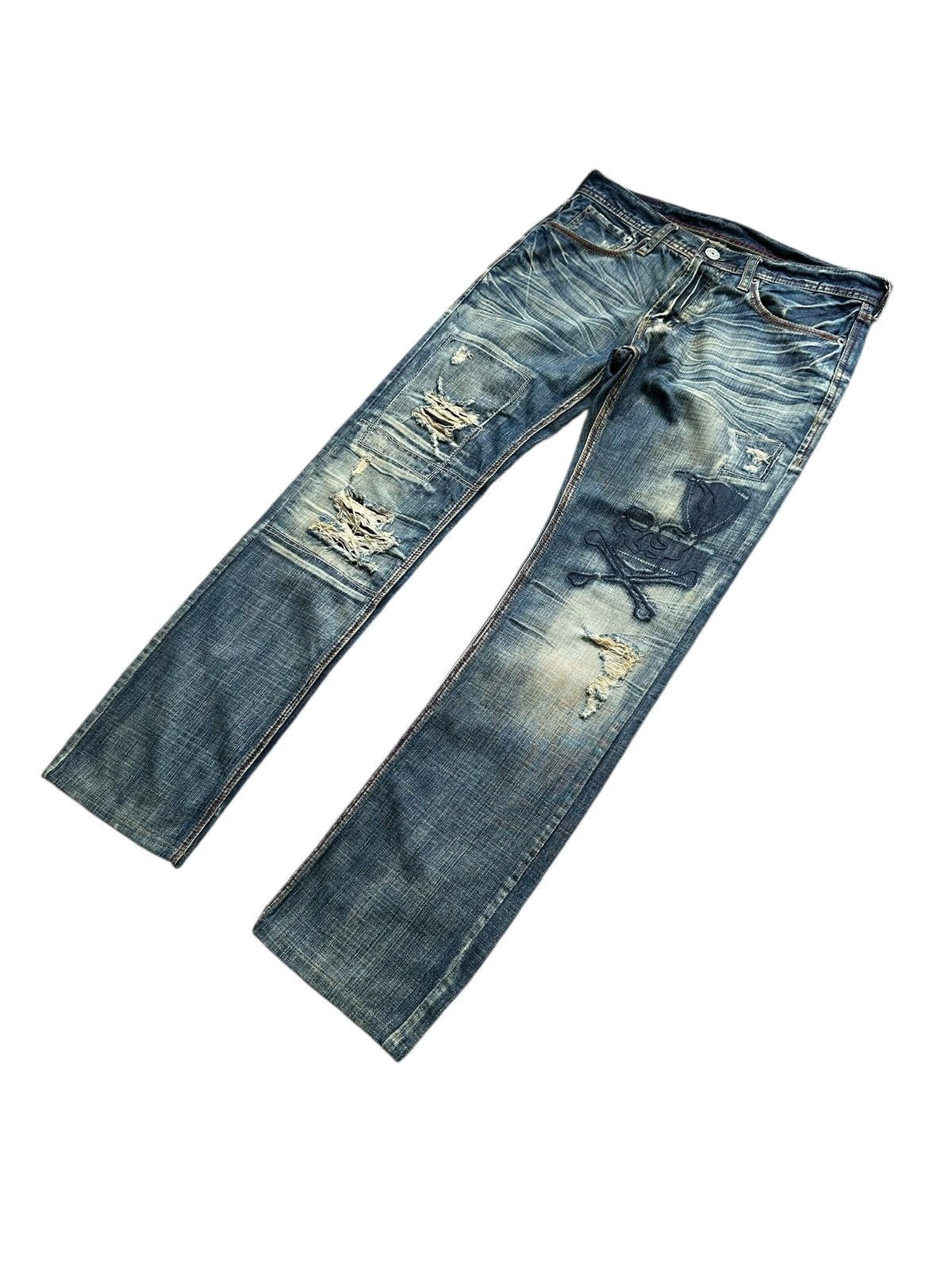 5351 POUR LES HOMMES SS2009 Edge Rupert ''Rockstar Edge '' distressed boro denim Size US 32 / EU 48 - 3 Thumbnail