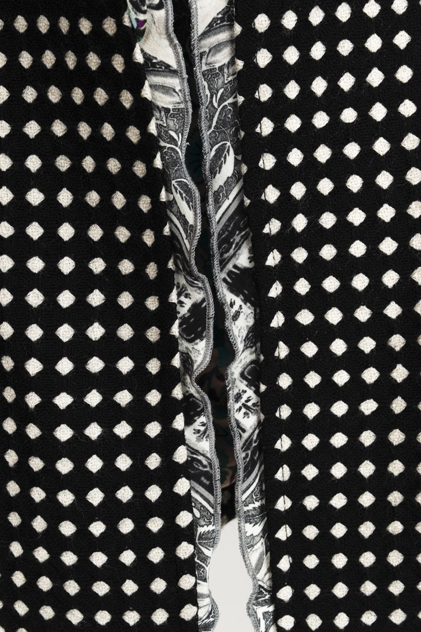 Etro Etro Black & White Polka-Dot Wool Open-Front Blazer Size L / US 10 / IT 46 - 8 Thumbnail