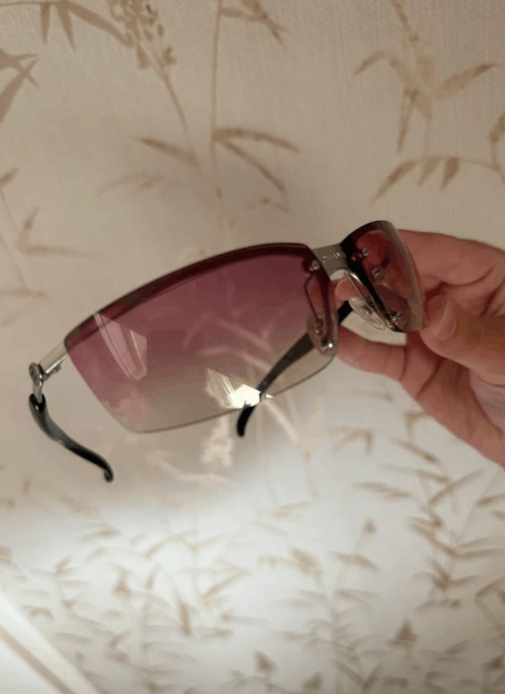 Chanel CHANEL Sunglasses 🇺🇸 TAX FREE Rimless Rhinestone 4017 Size ONE SIZE - 3 Thumbnail