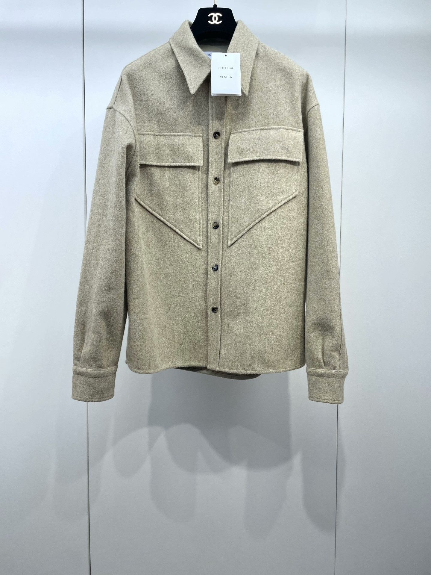 Bottega Veneta BV Shirt-Style Wool Coat Size S / US 4 / IT 40 - 1 Thumbnail