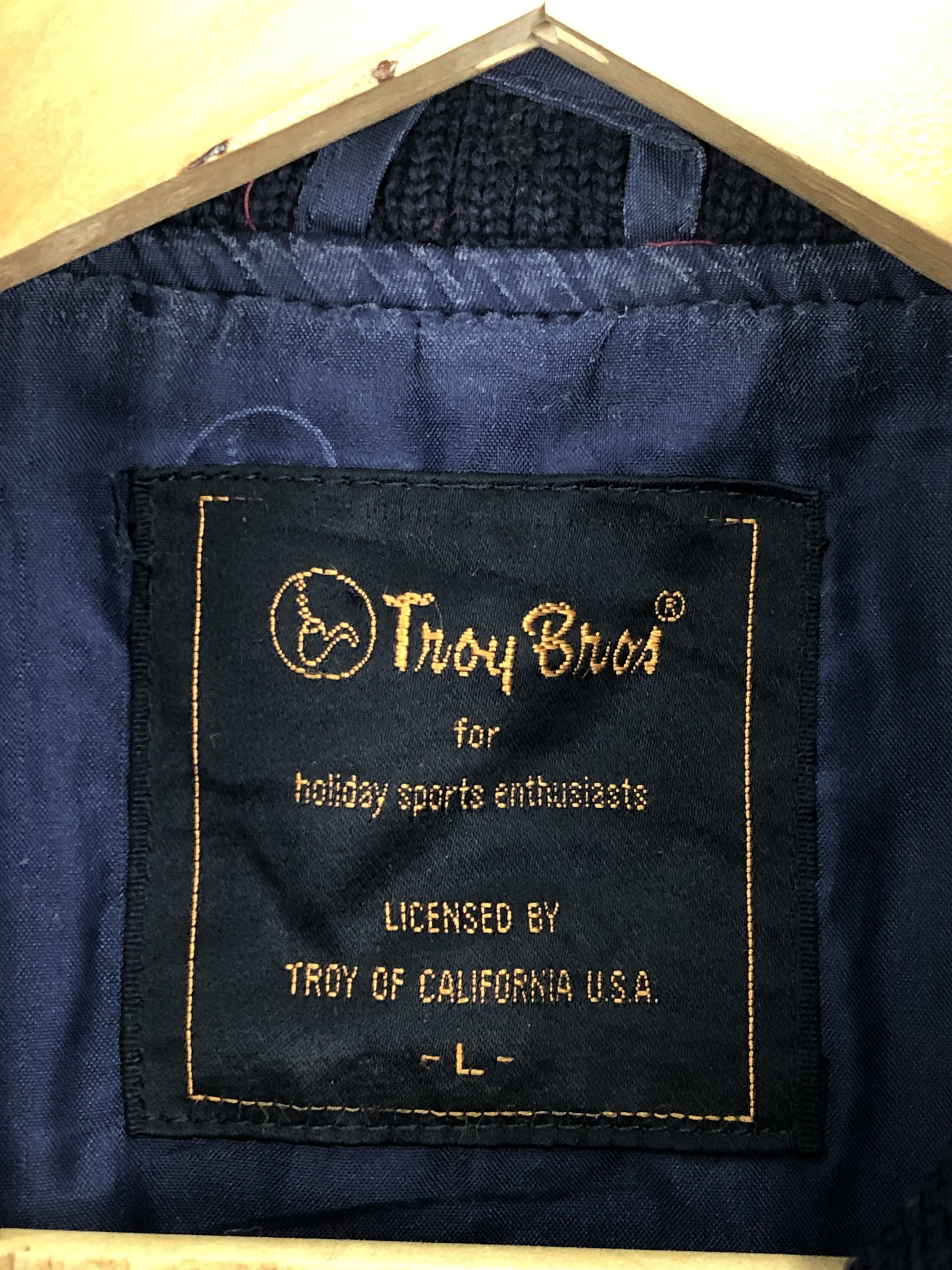 Vintage Vintage 90s Troy Bros Wool Varsity Jacket V0329 Size US L / EU 52-54 / 3 - 4 Thumbnail