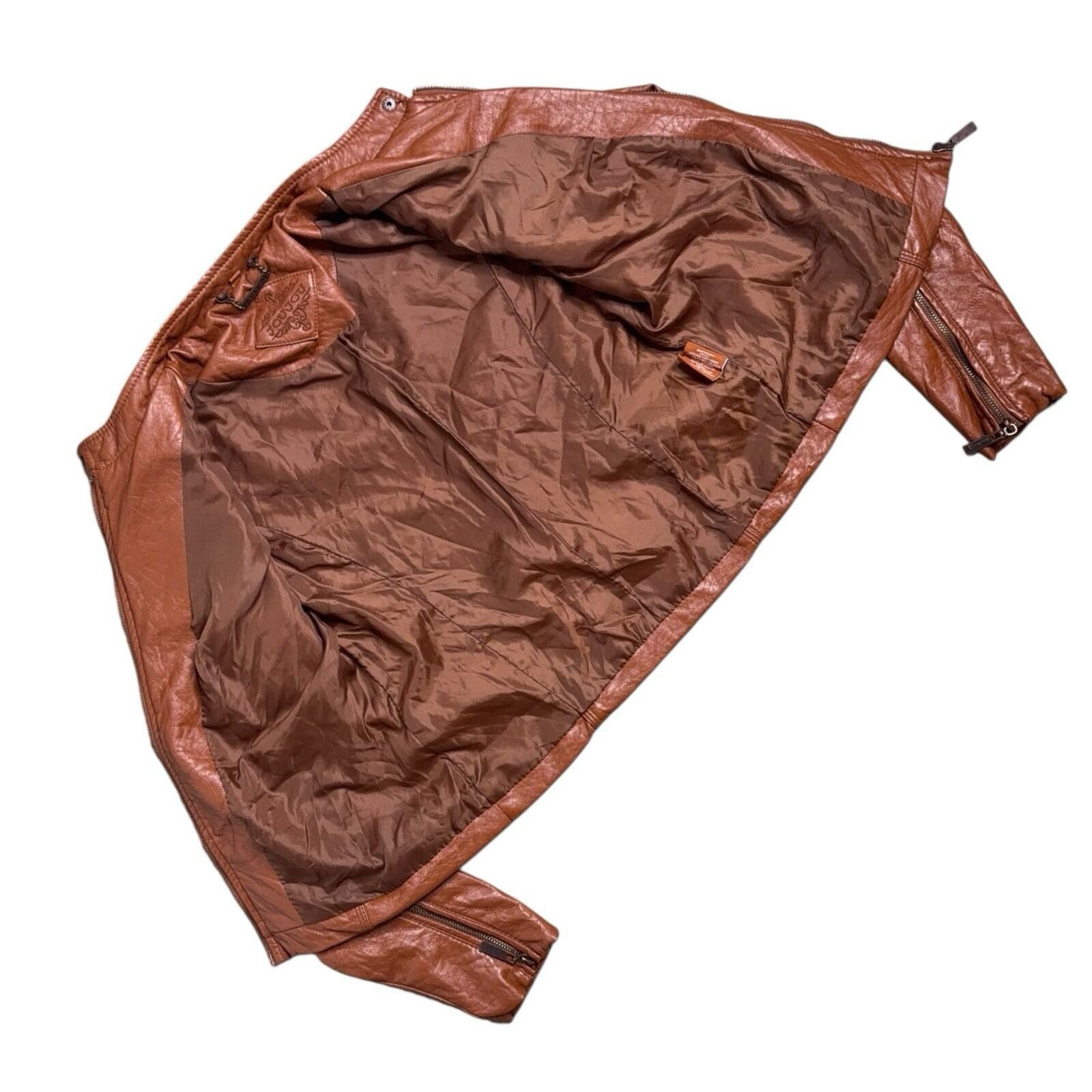 Other Y2K JouJou Jacket Womens Small Brown Vegan Leather Moto Size S / US 4 / IT 40 - 4 Thumbnail