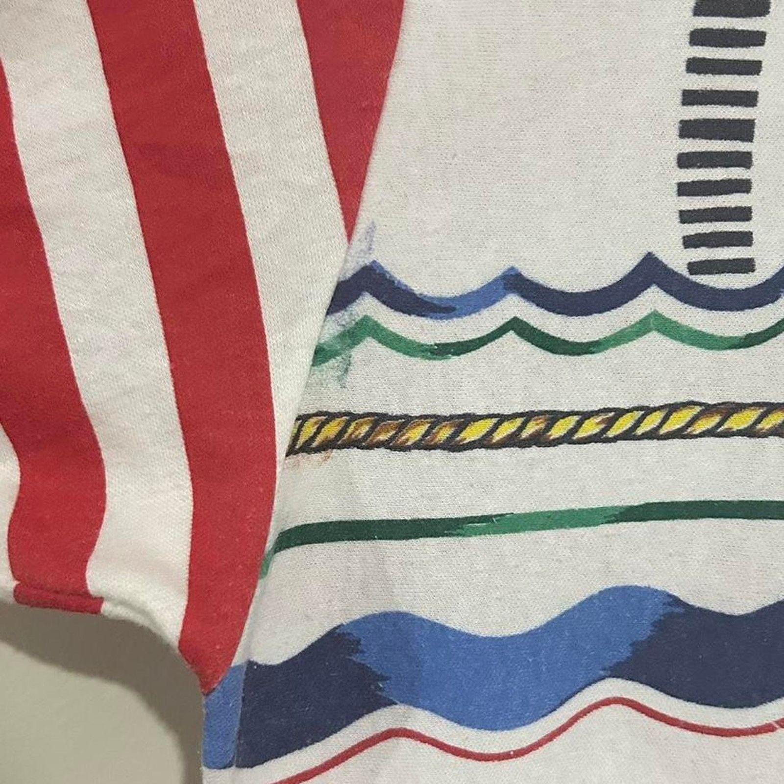 Other Vintage Oceanic Bleu Marine Striped Tee Shirt Size US M / EU 48-50 / 2 - 6 Thumbnail