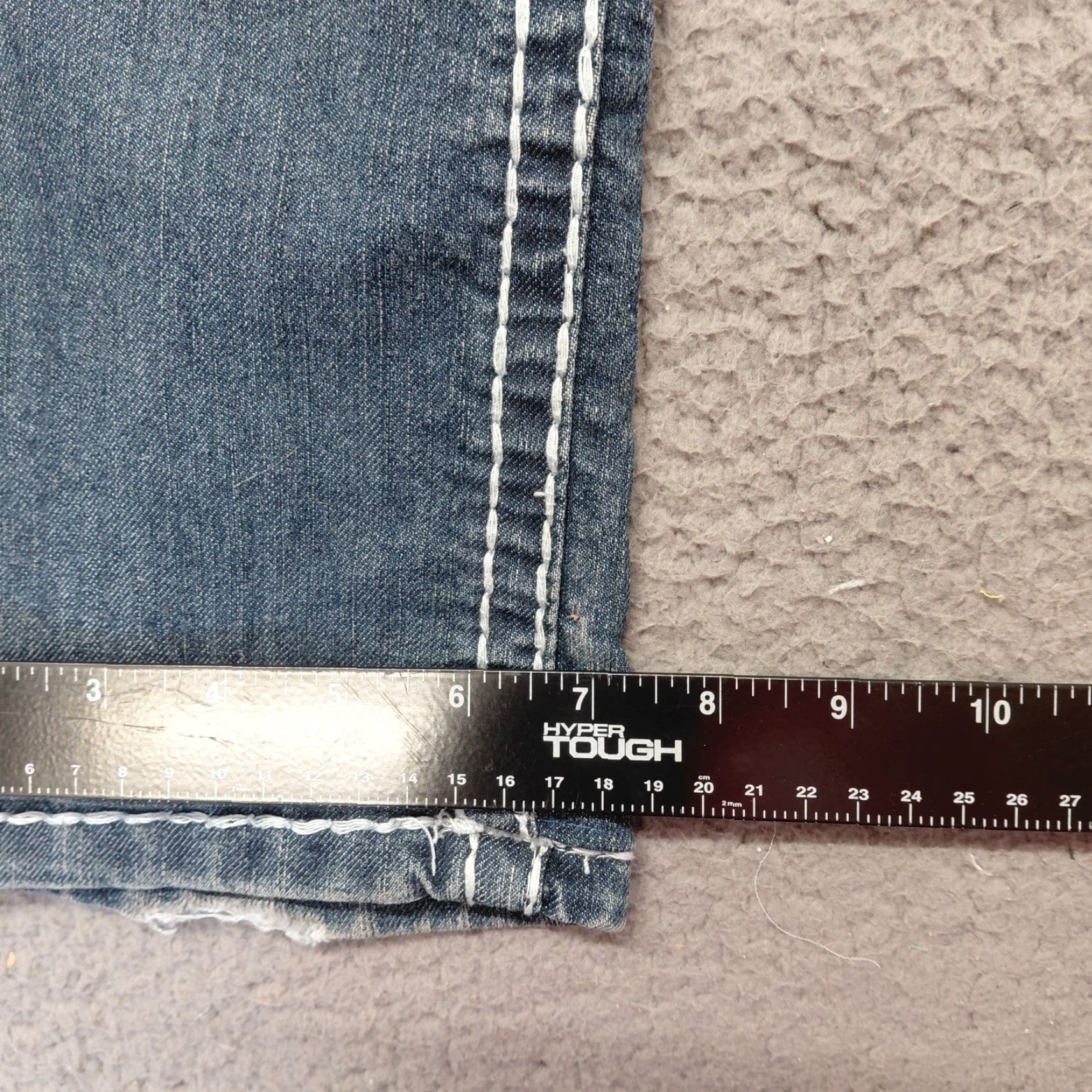 Miss Me Unbranded Signature Jeans Women's Size 4 Straight Embroidered Studded Mid Rise Dark Blue Jeans Ladies Women's 4 Pockets Distressed Bling Size 27" / US 4 / IT 40 - 5 Thumbnail